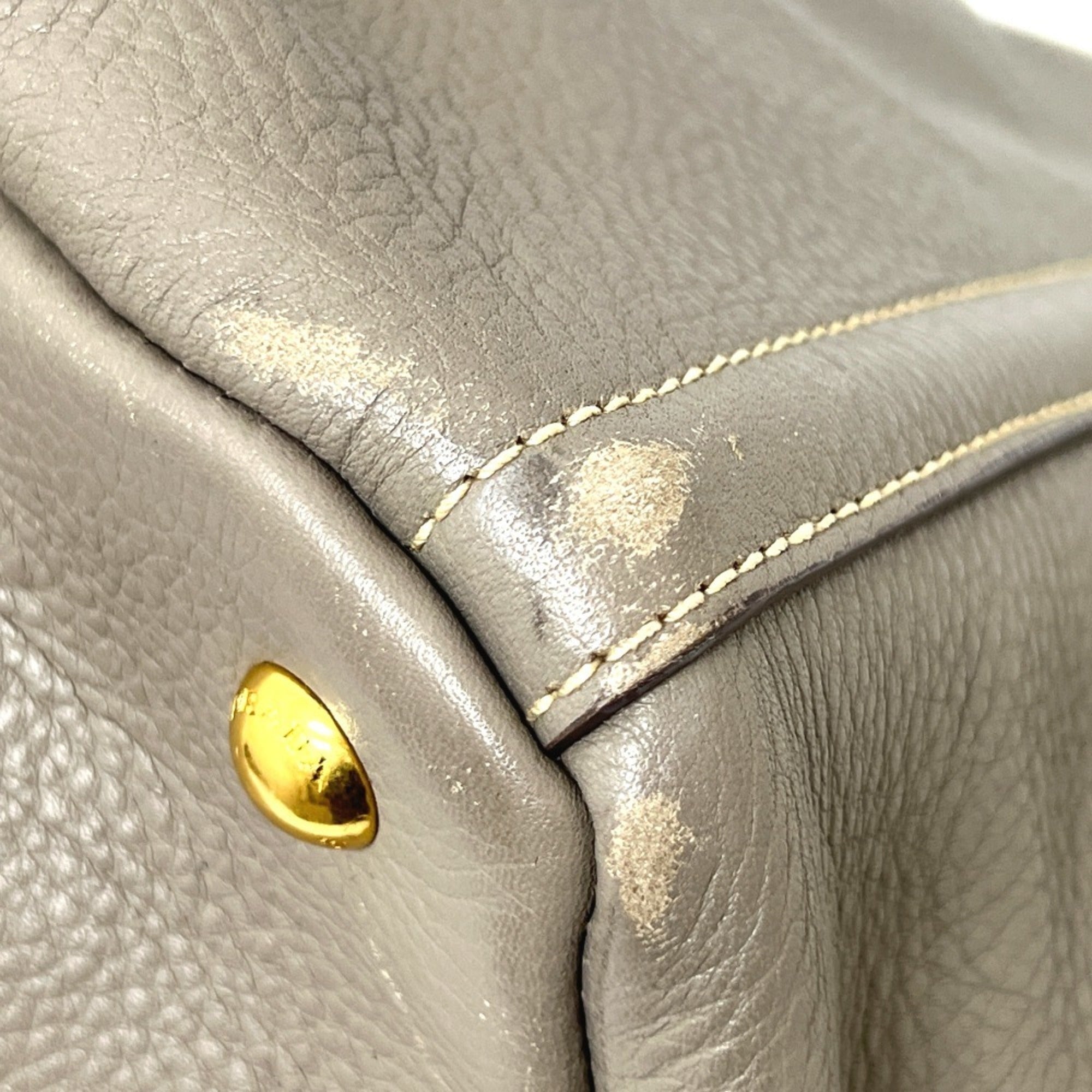 Prada Gray Canapa Handbag Tote Bag