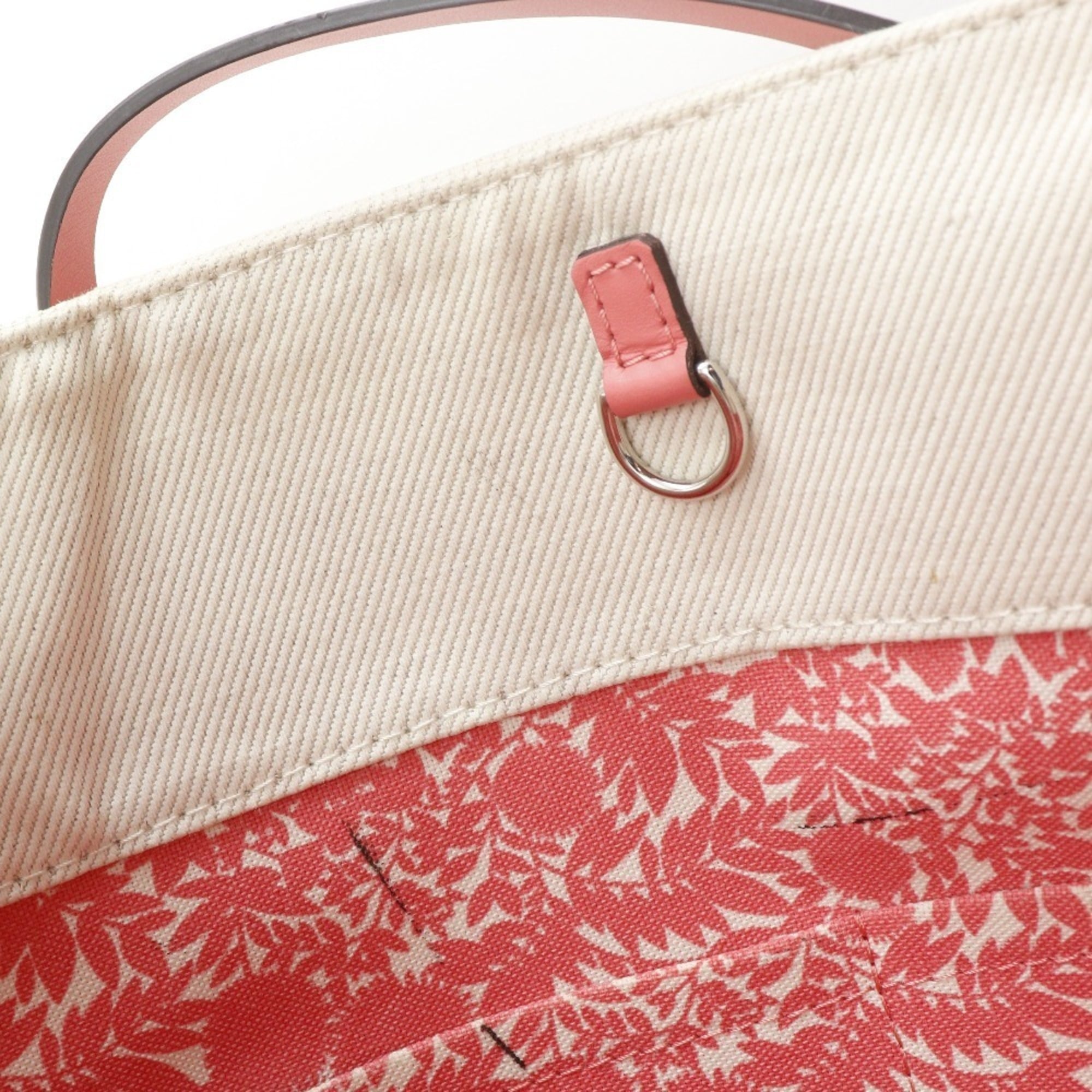 Louis Vuitton Corail Ivory Pink White Canvas Tote Bag