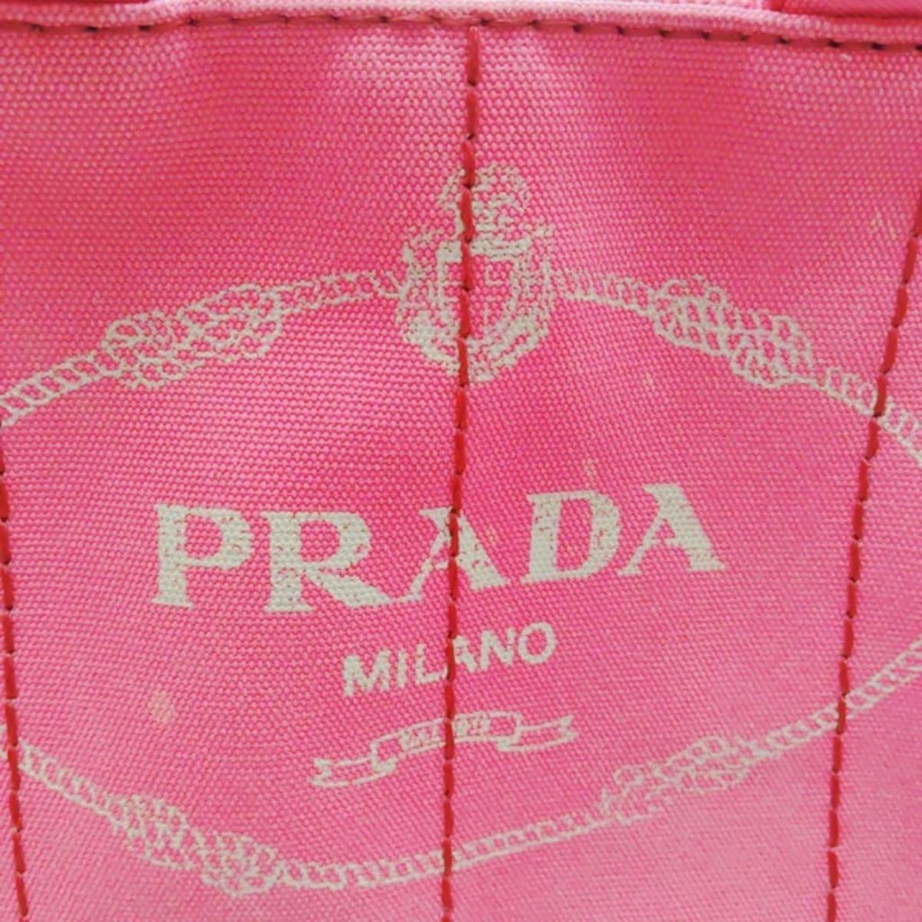 Prada Pink Canvas Tote Bag