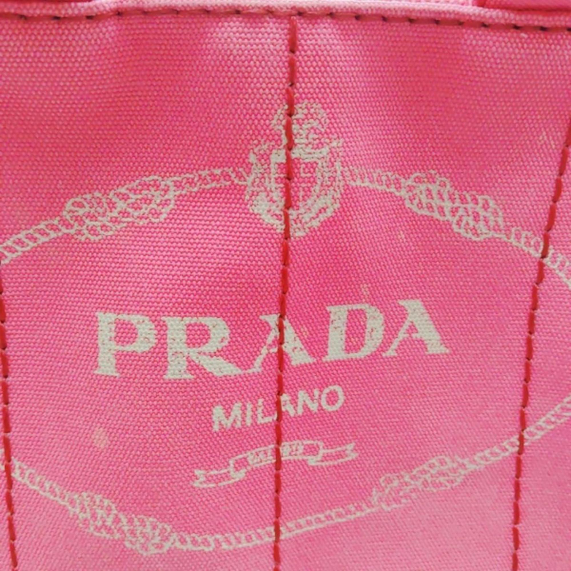 Prada Pink Canvas Tote Bag