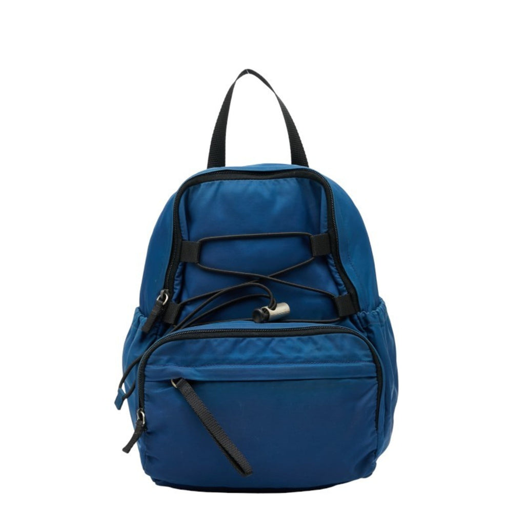Prada Black Blue Nylon Backpack