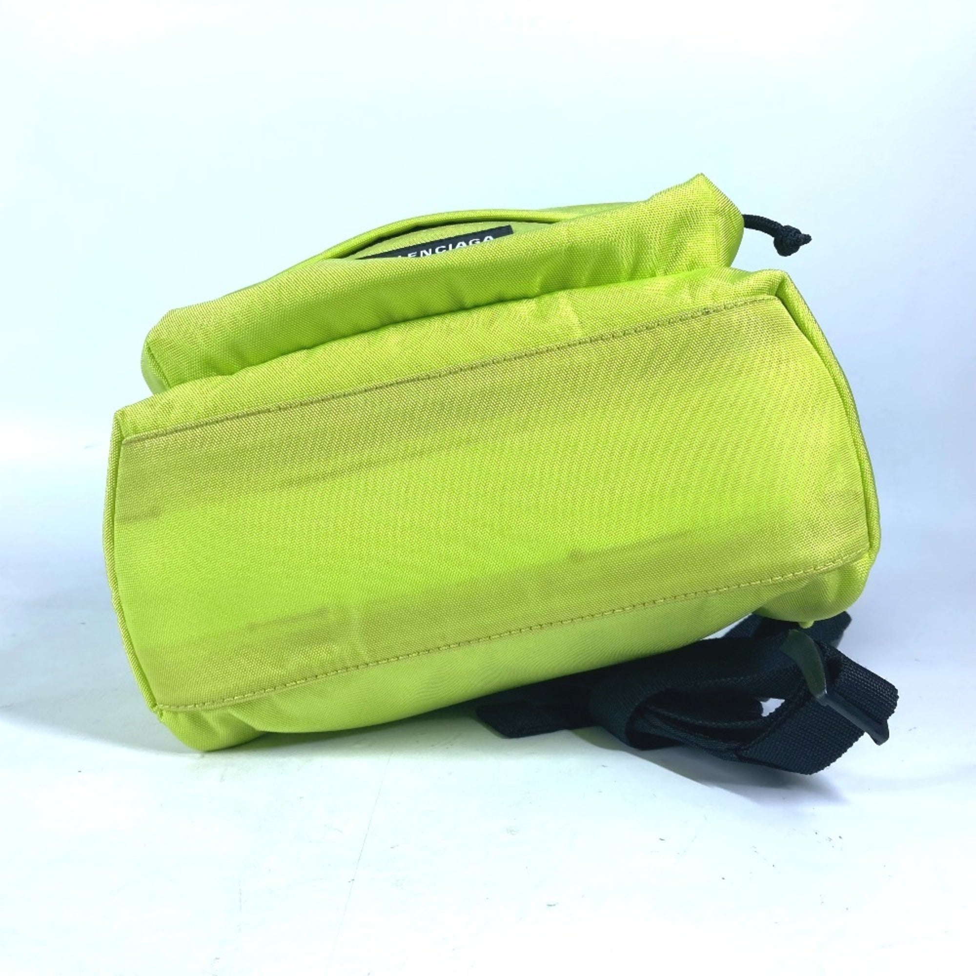 Balenciaga Black Yellow Nylon Canvas Backpack