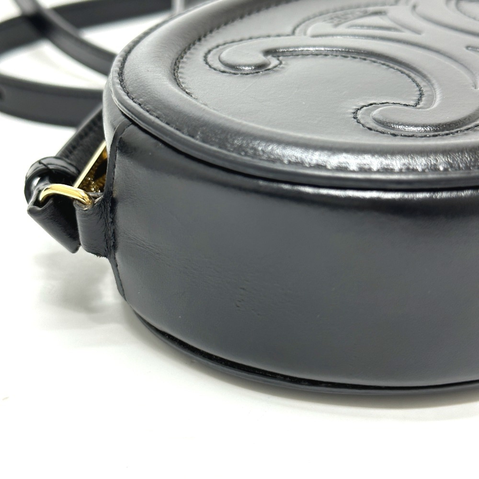 Celine Black Leather Shoulder Bag