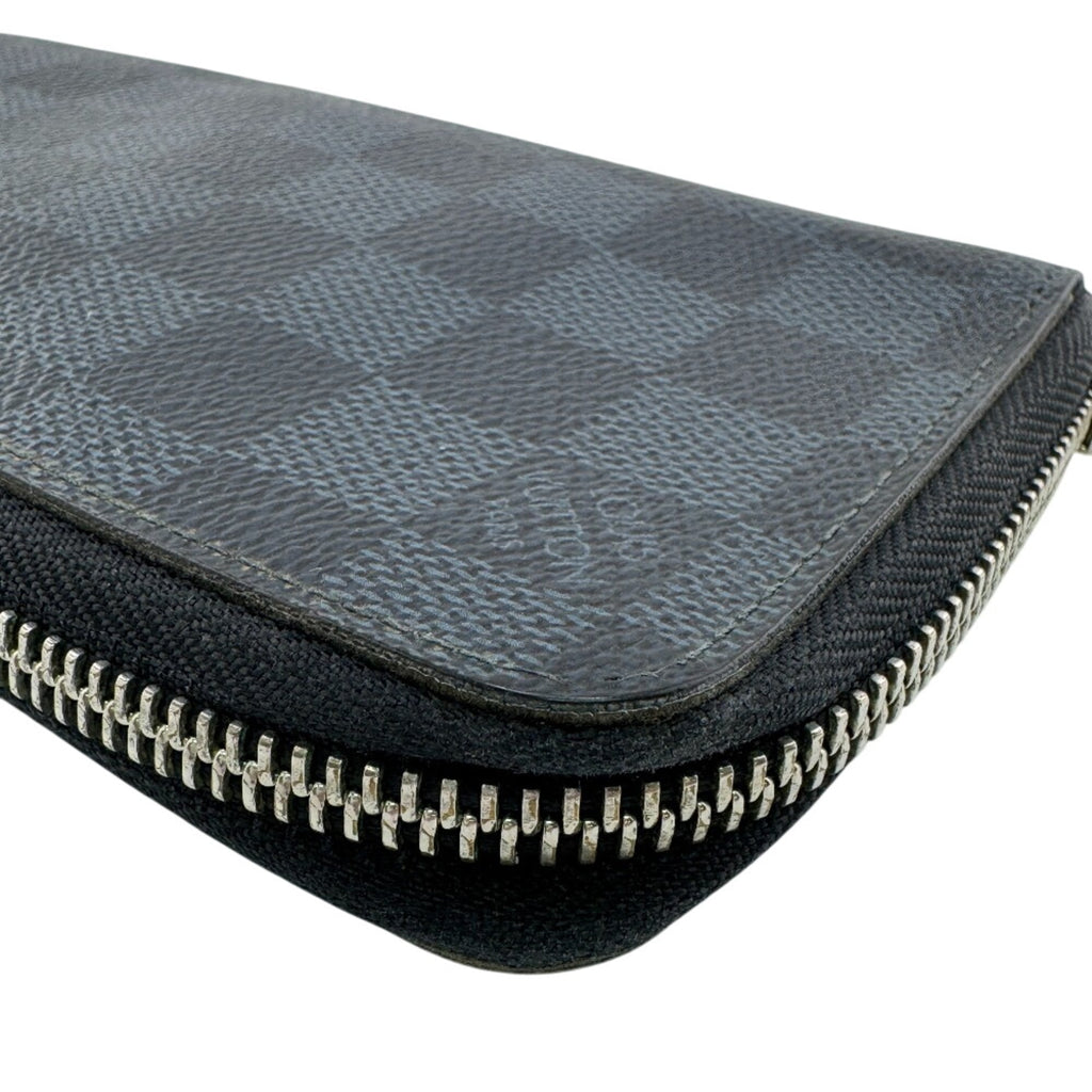 Louis Vuitton Damier Graphite Black Navy Leather Long Wallet