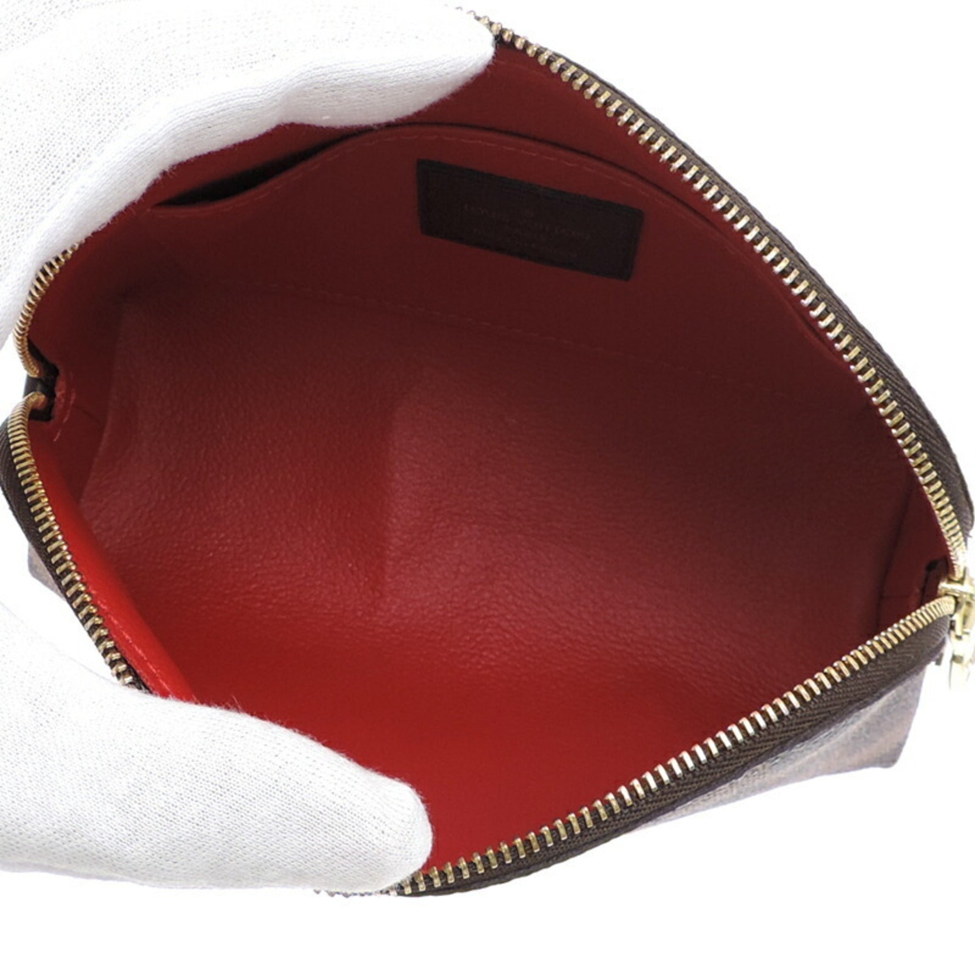 Louis Vuitton Brown Ebene Damier Canvas Pochette Pouch