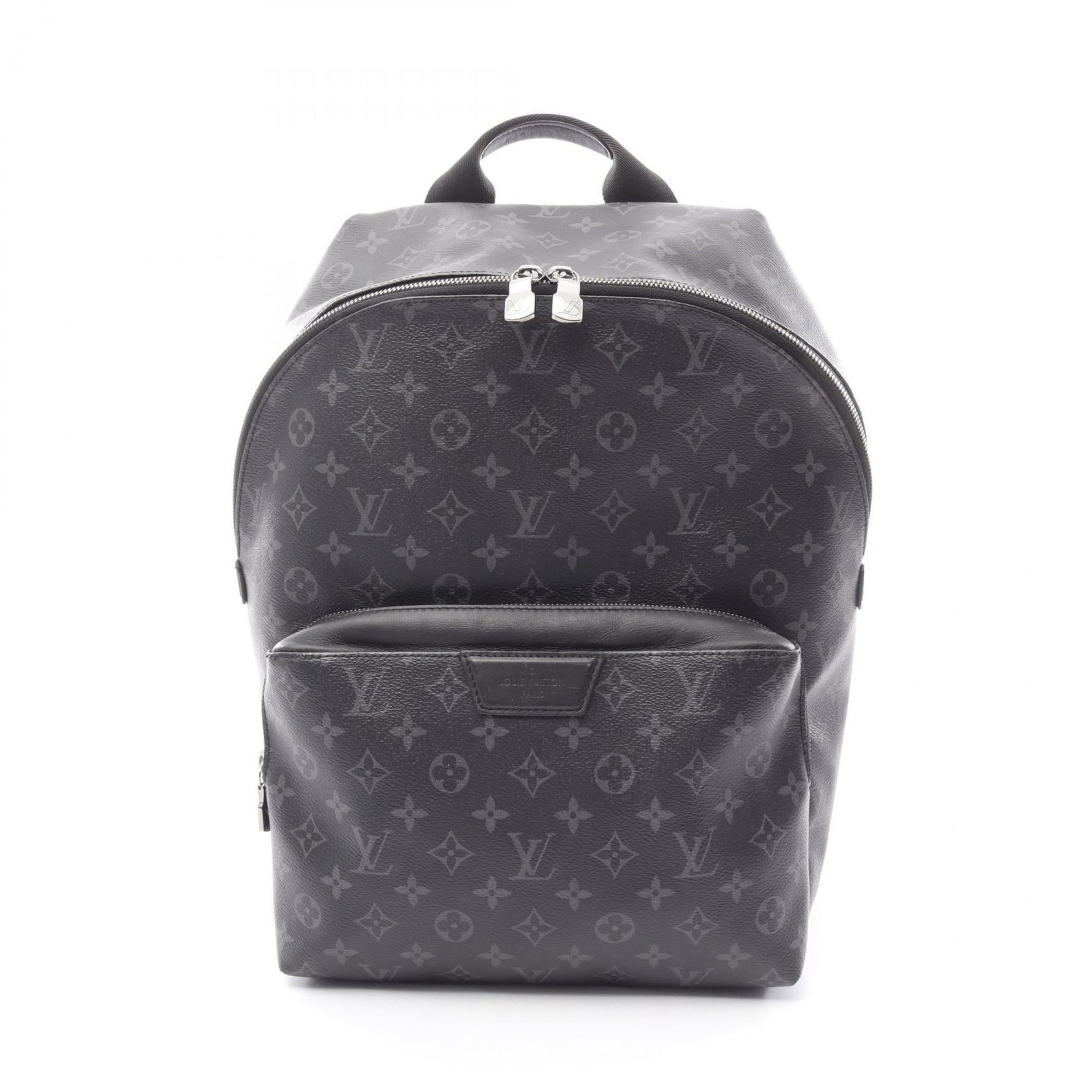 Louis Vuitton Black Coated Canvas Leather Backpack Handbag