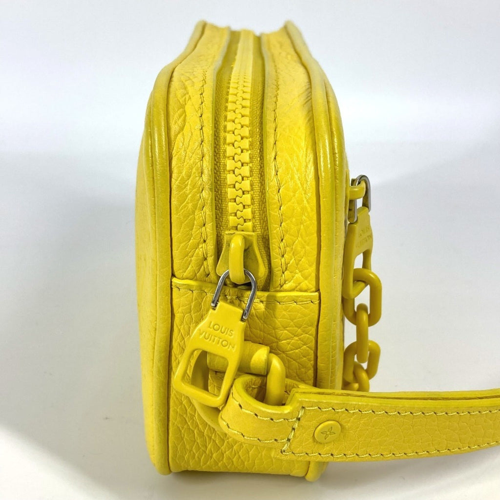 Louis Vuitton Yellow Leather Clutch Bag
