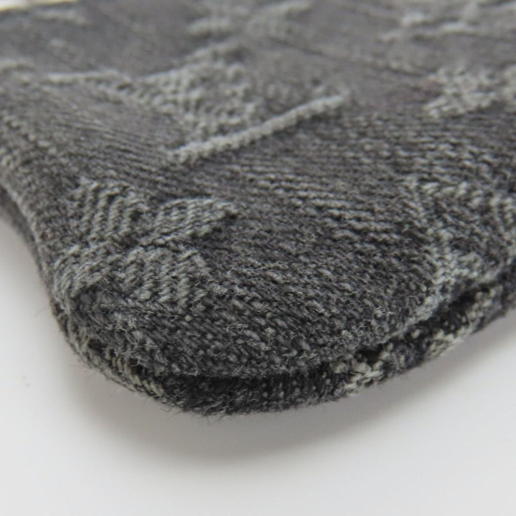 Louis Vuitton Black Gray Monogram Denim Coin Purse/Coin Case