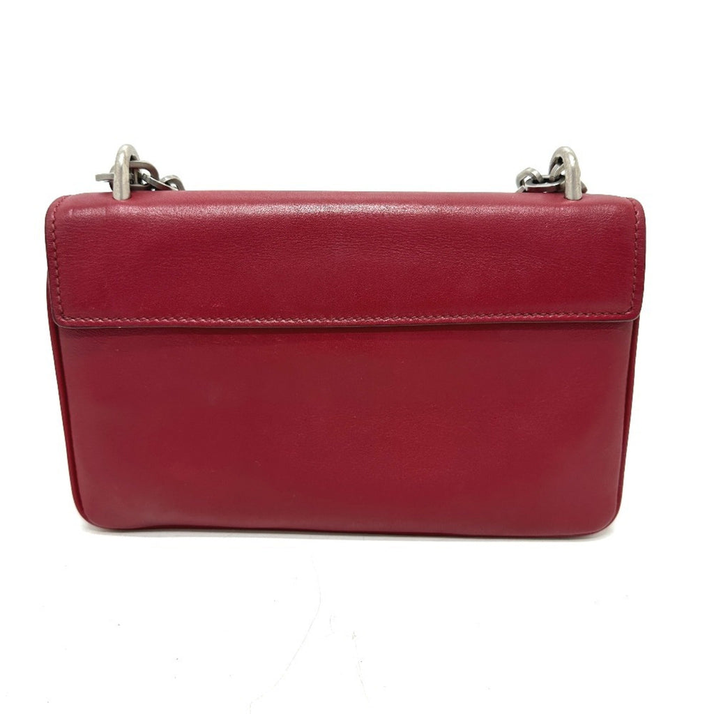 Prada Red Color Leather Shoulder Bag