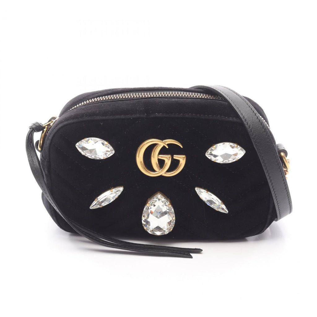Gucci Black Fabric Leather Shoulder Bag (Pre-Owned)