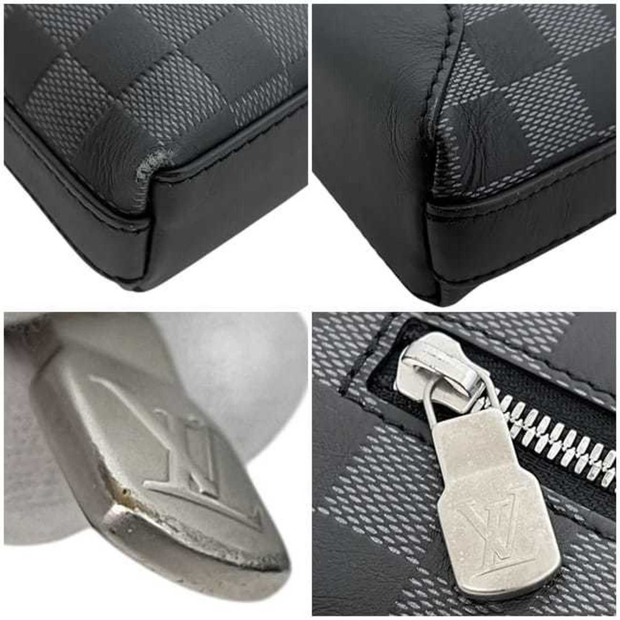 Louis Vuitton Black Damier Infini Leather Shoulder Bag