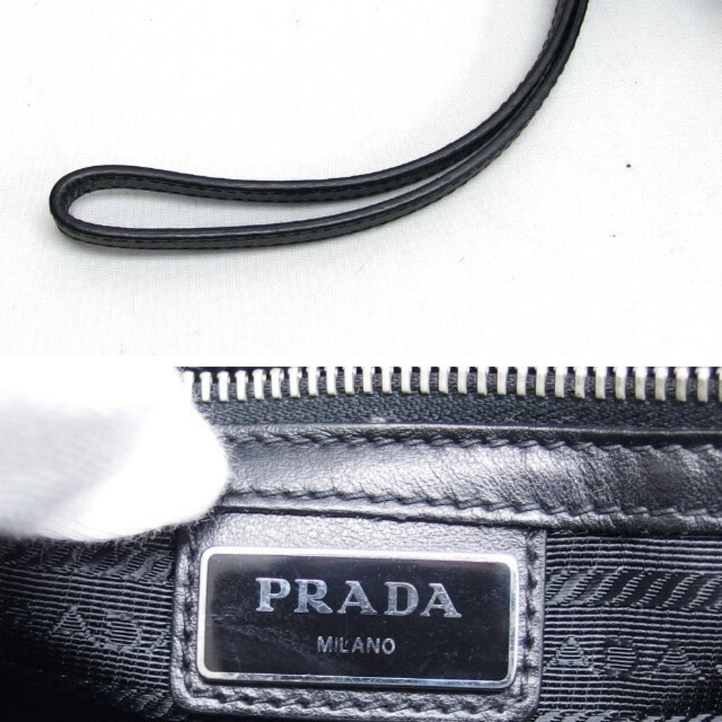 Prada Nero Leather Clutch Bag