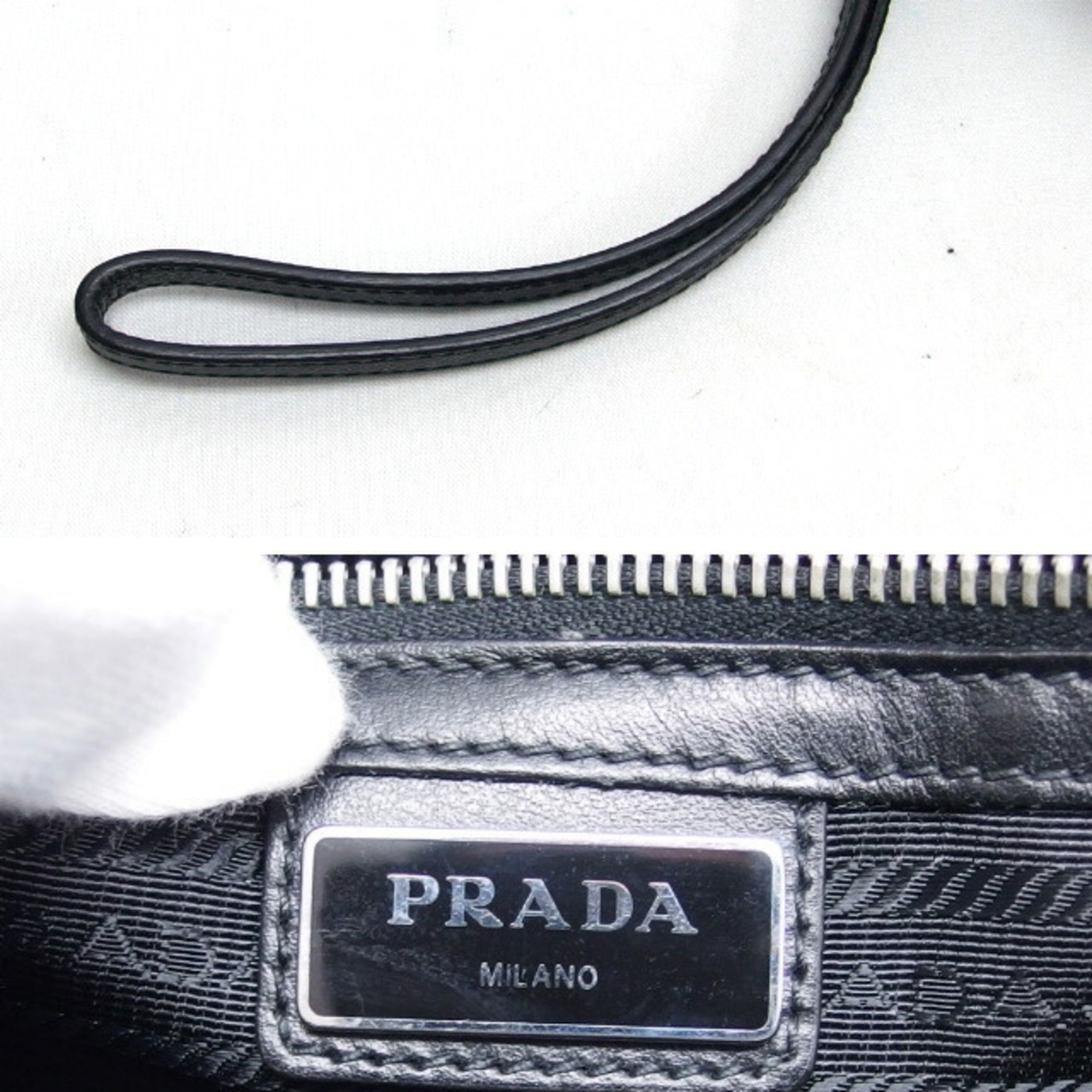 Prada Nero Leather Clutch Bag