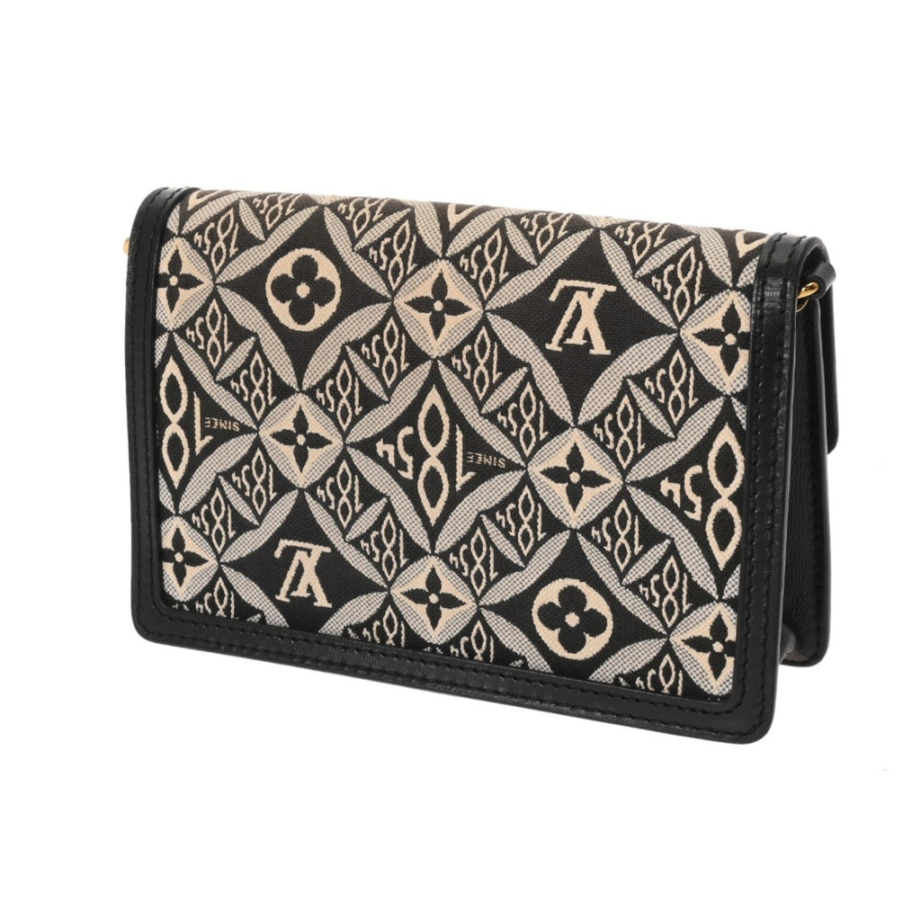 Louis Vuitton Monogram Black Leather Shoulder Bag