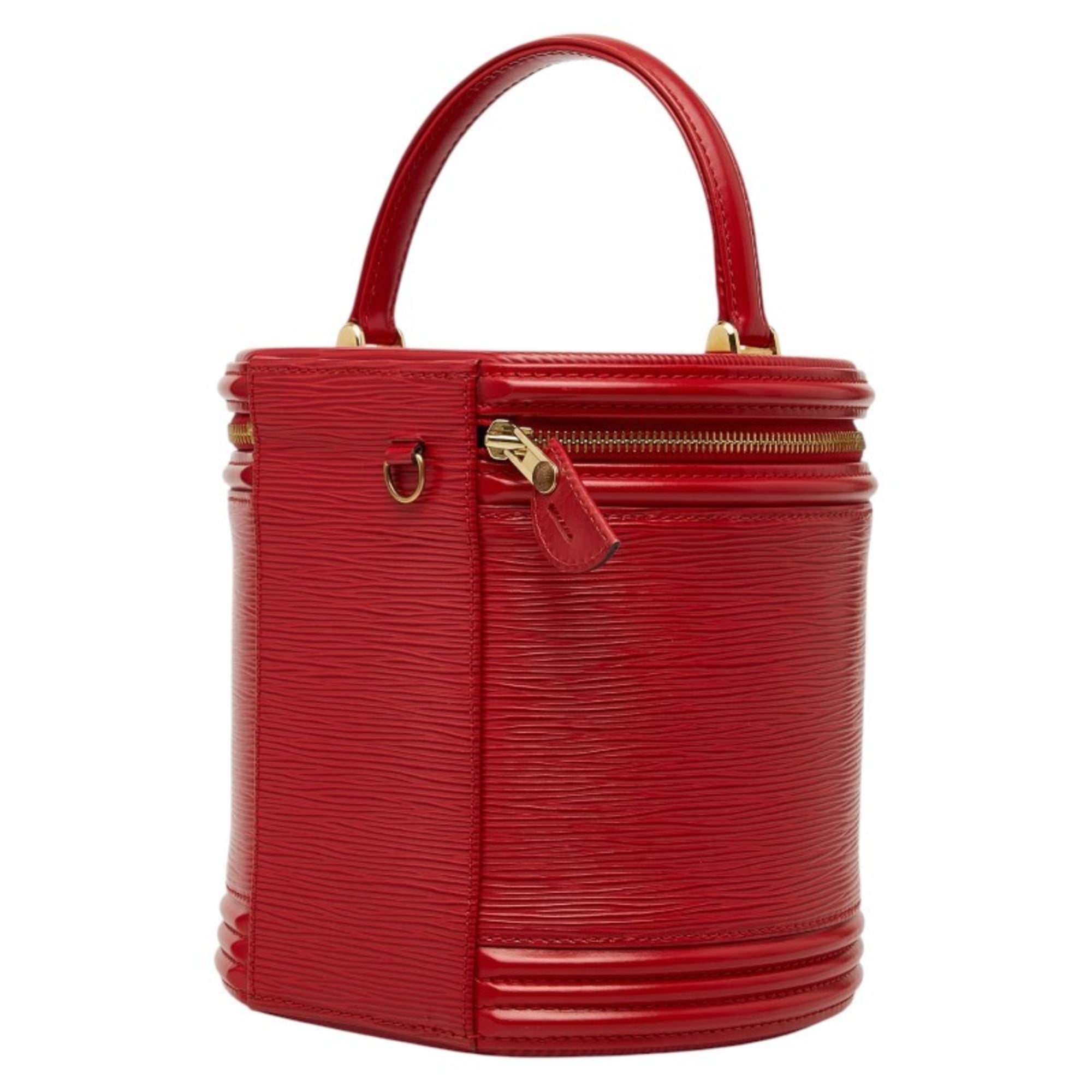 Louis Vuitton Castilian Red Leather Handbag Vanity Bag