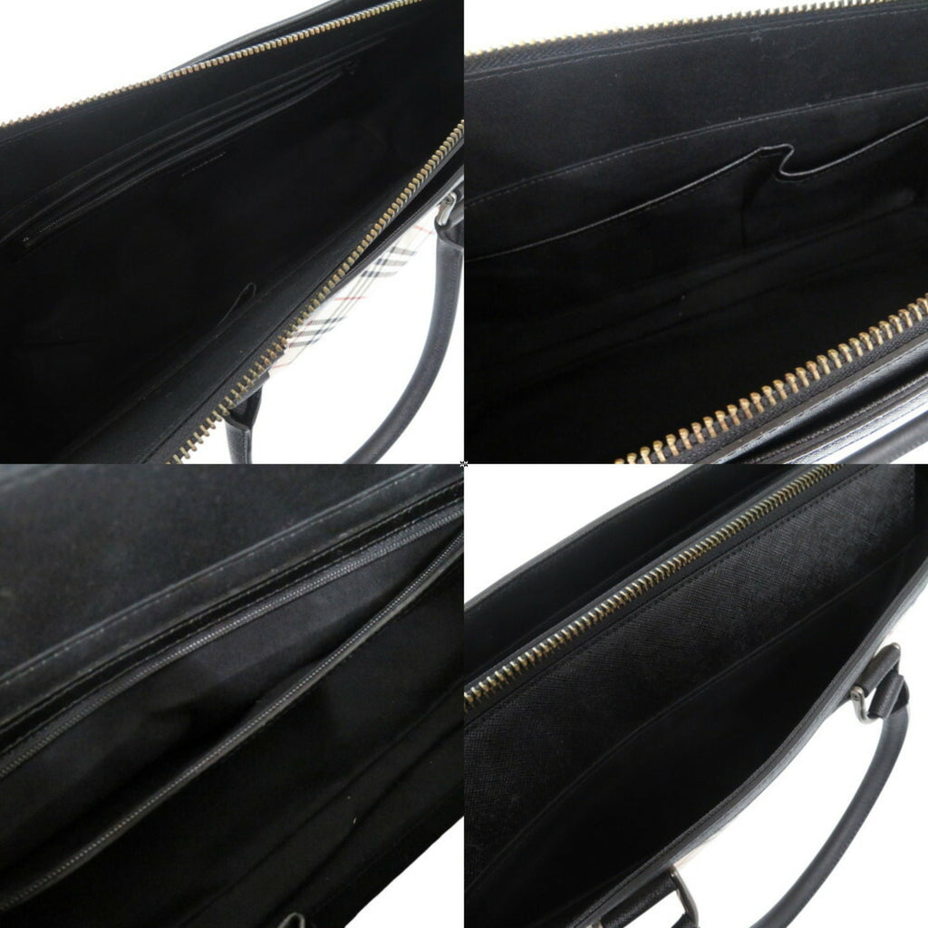 Burberry Multi-Color Leather Cotton Handbag