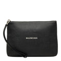 Balenciaga Black Leather Clutch