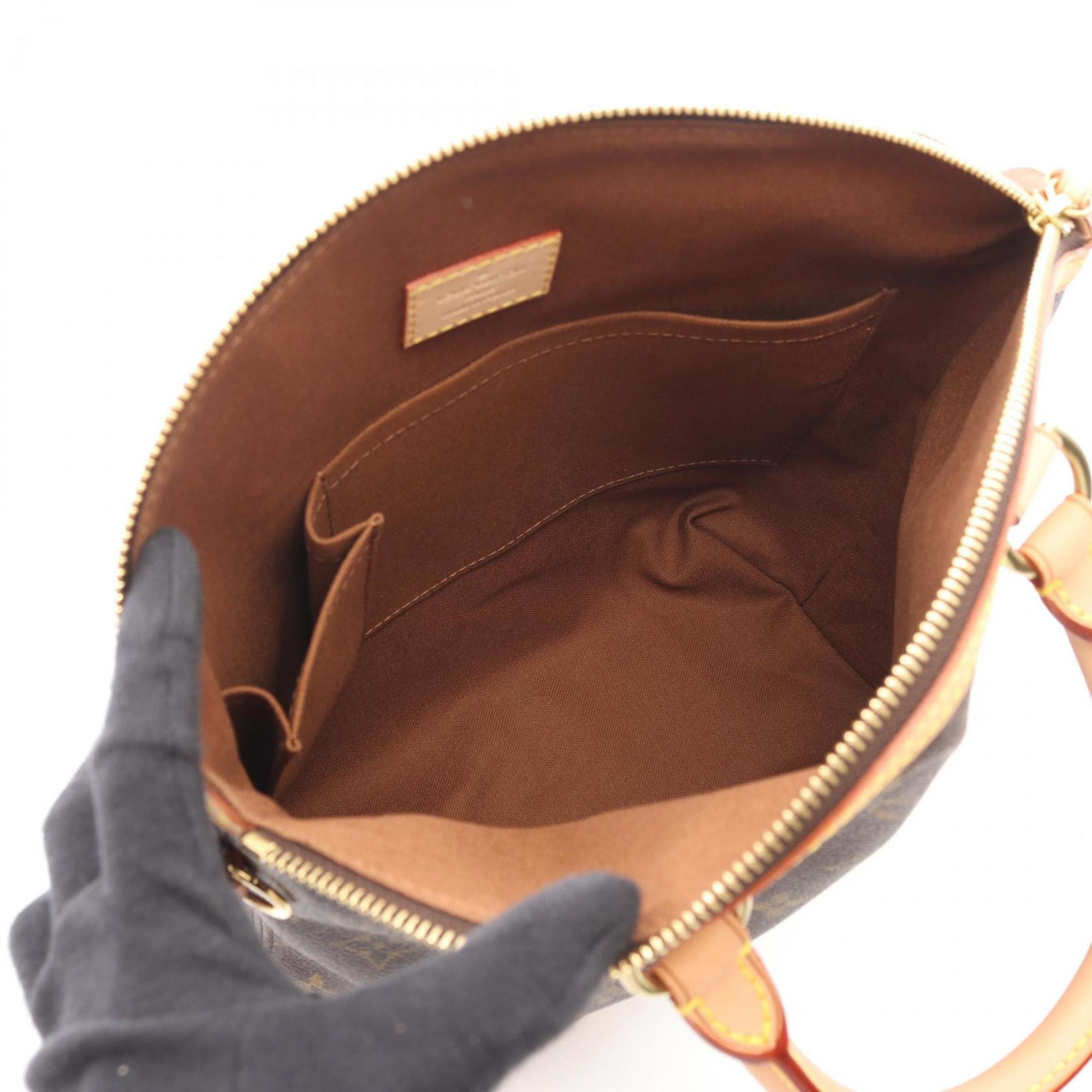 Louis Vuitton Brown Monogram Coated Canvas Leather Handbag