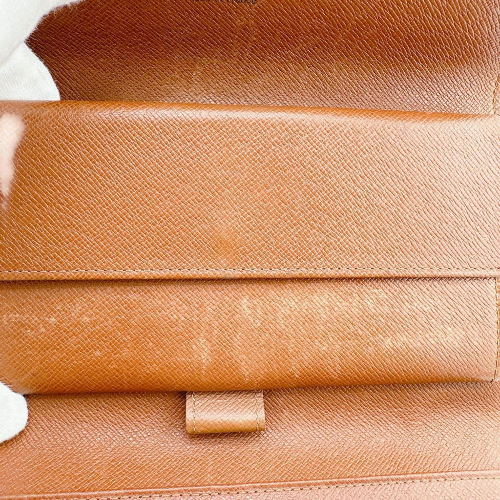 Louis Vuitton Brown Monogram Long Wallet (Tri-Fold)