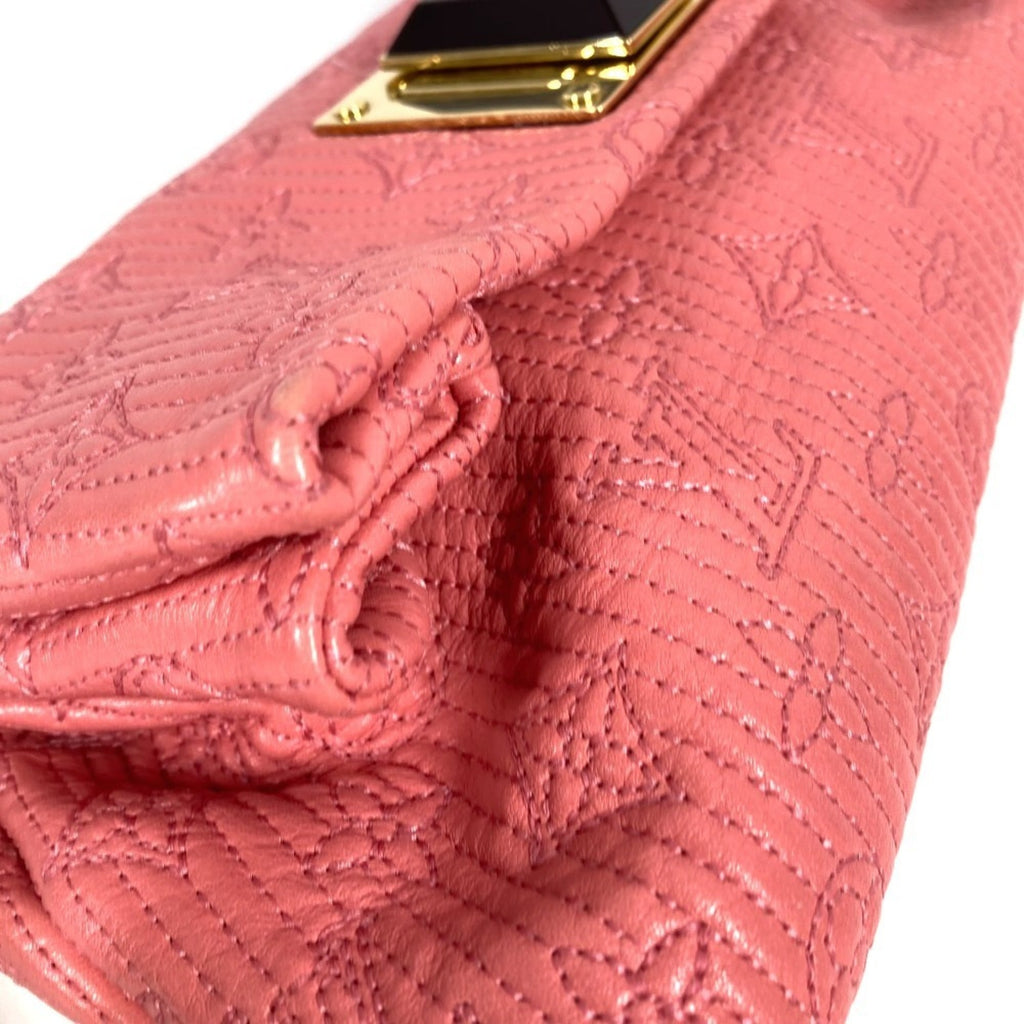 Louis Vuitton Pink Rose Leather Clutch Bag