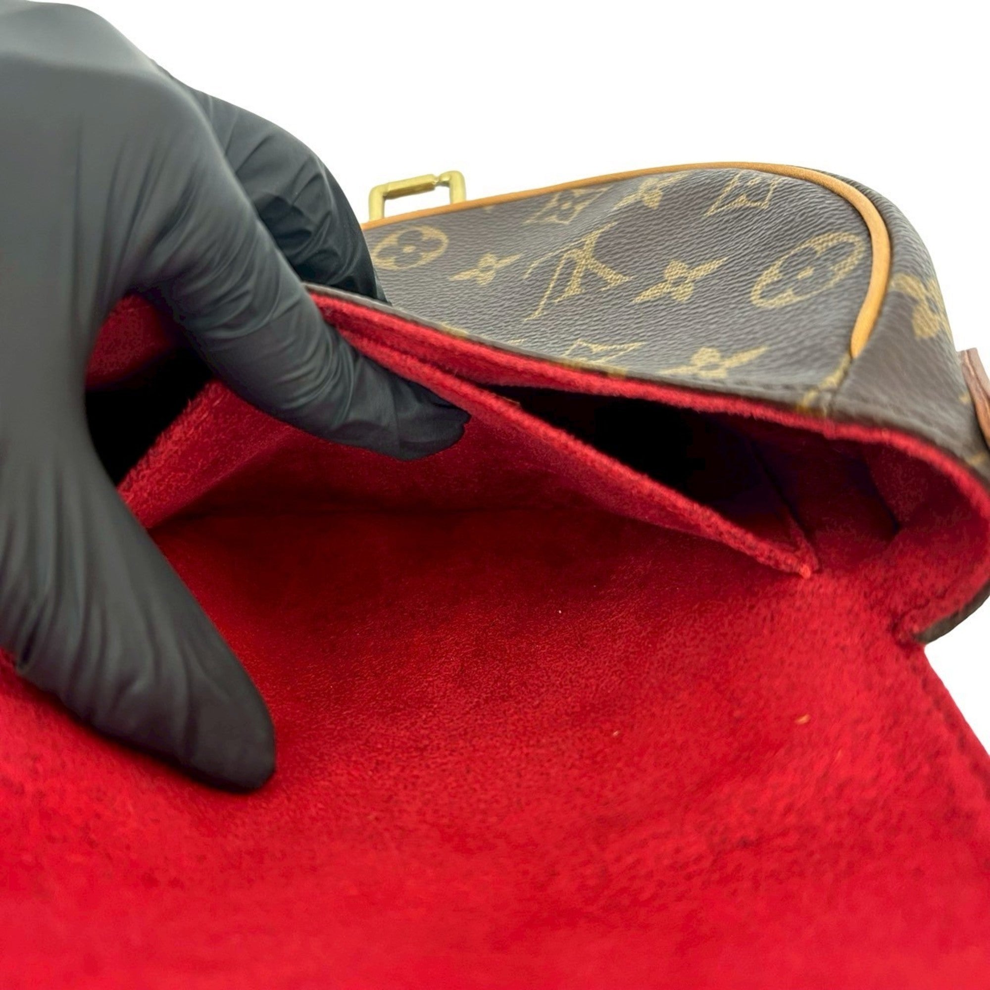 Louis Vuitton Brown Leather Pvc Pochette Shoulder Bag