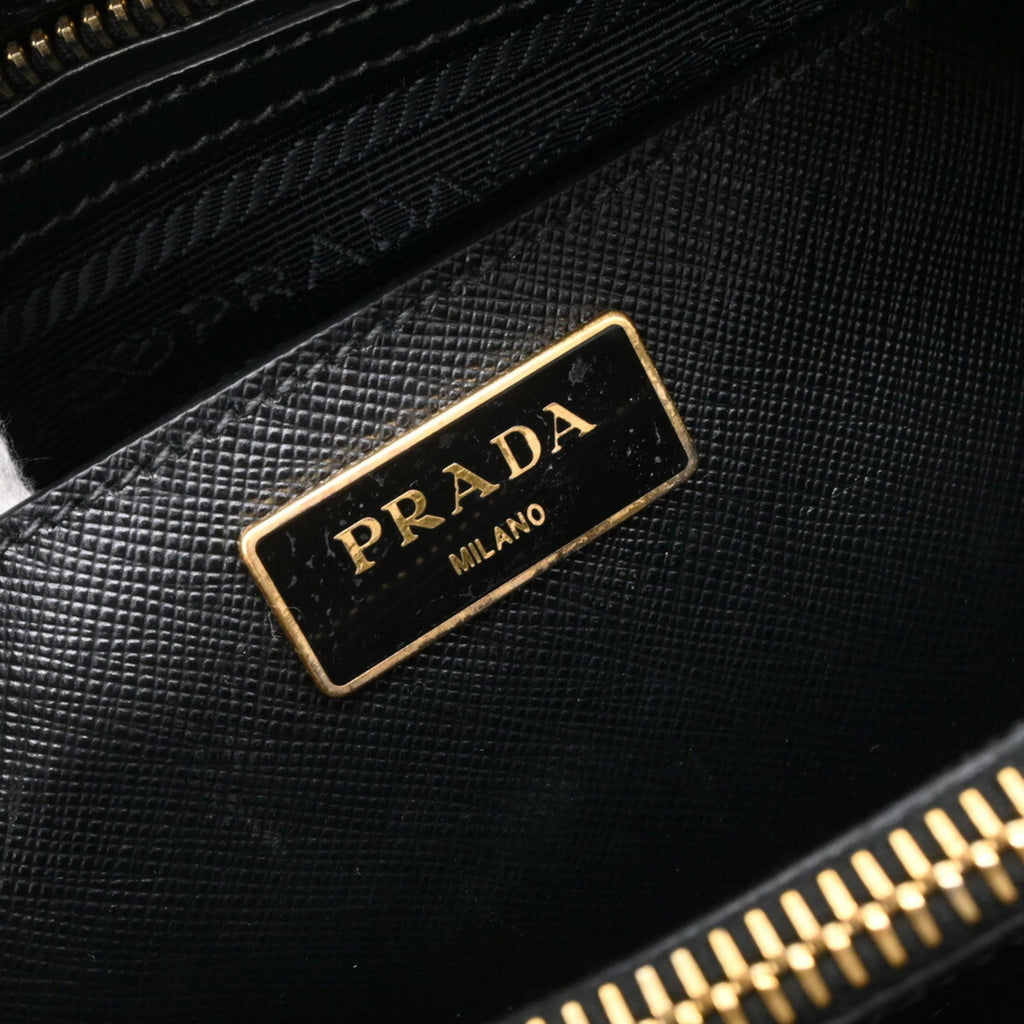 Prada Black Saffiano Triangle Handbag