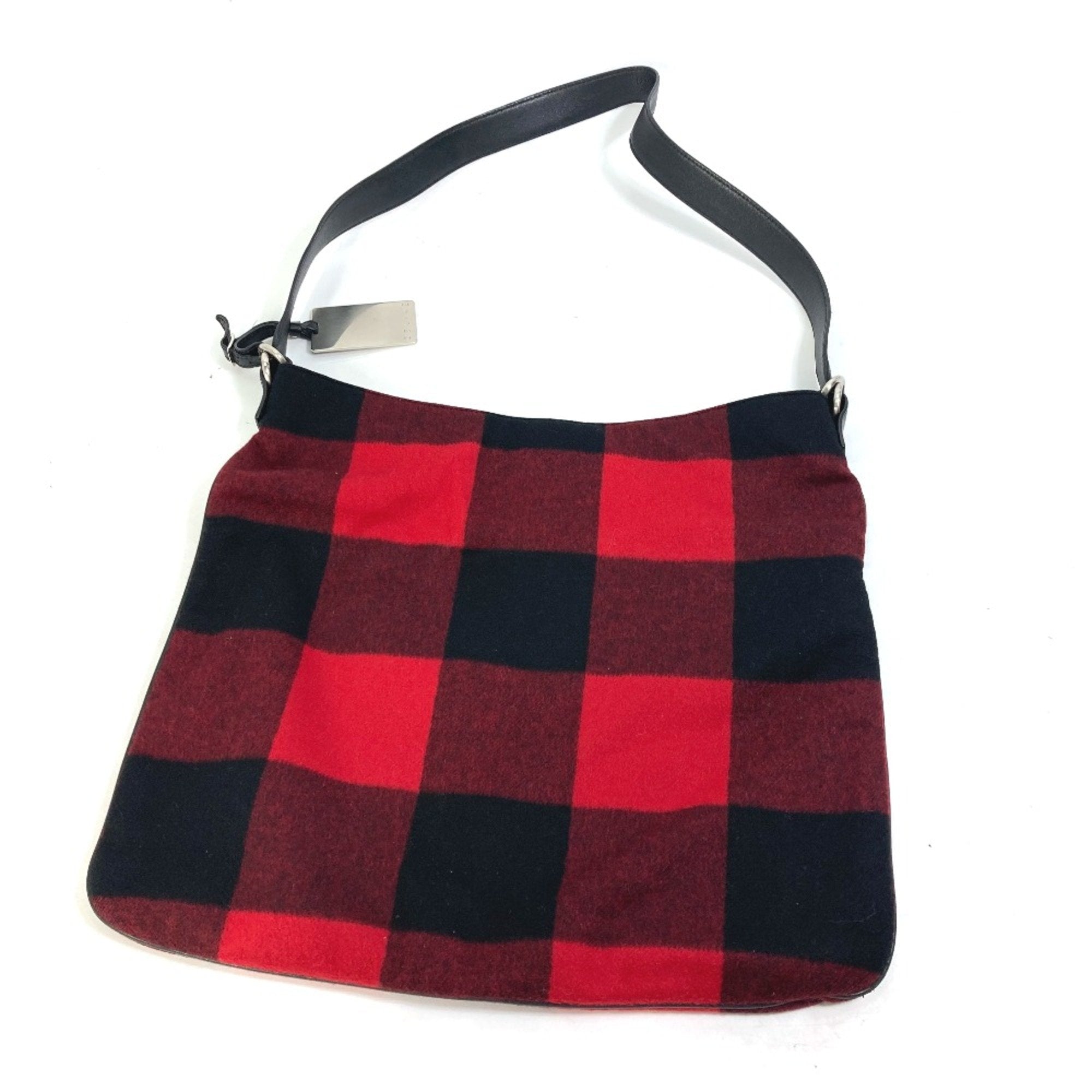 Celine Red Cotton Shoulder Bag