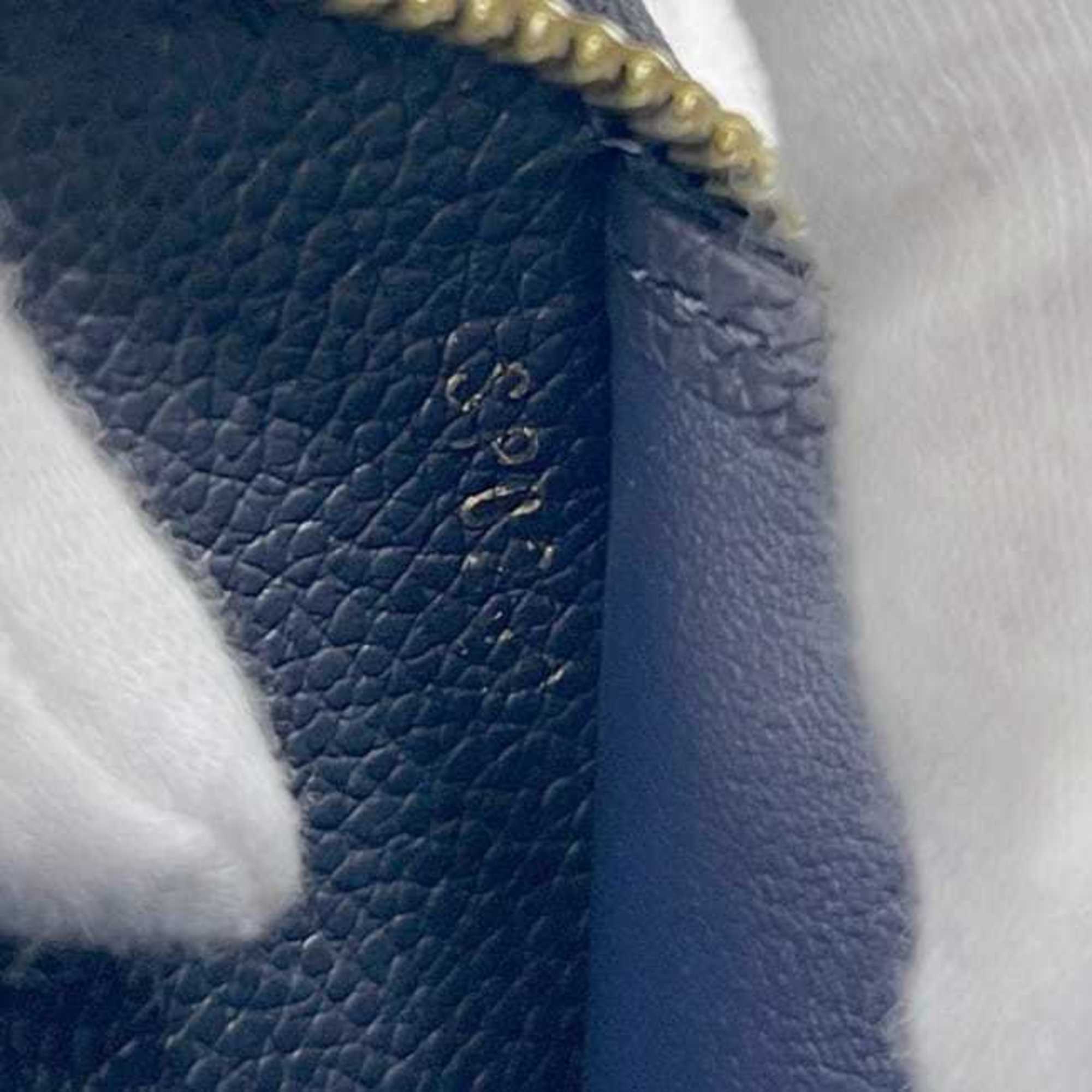 Louis Vuitton Monogram Empreinte Marine Rouge Navy Leather Long Wallet