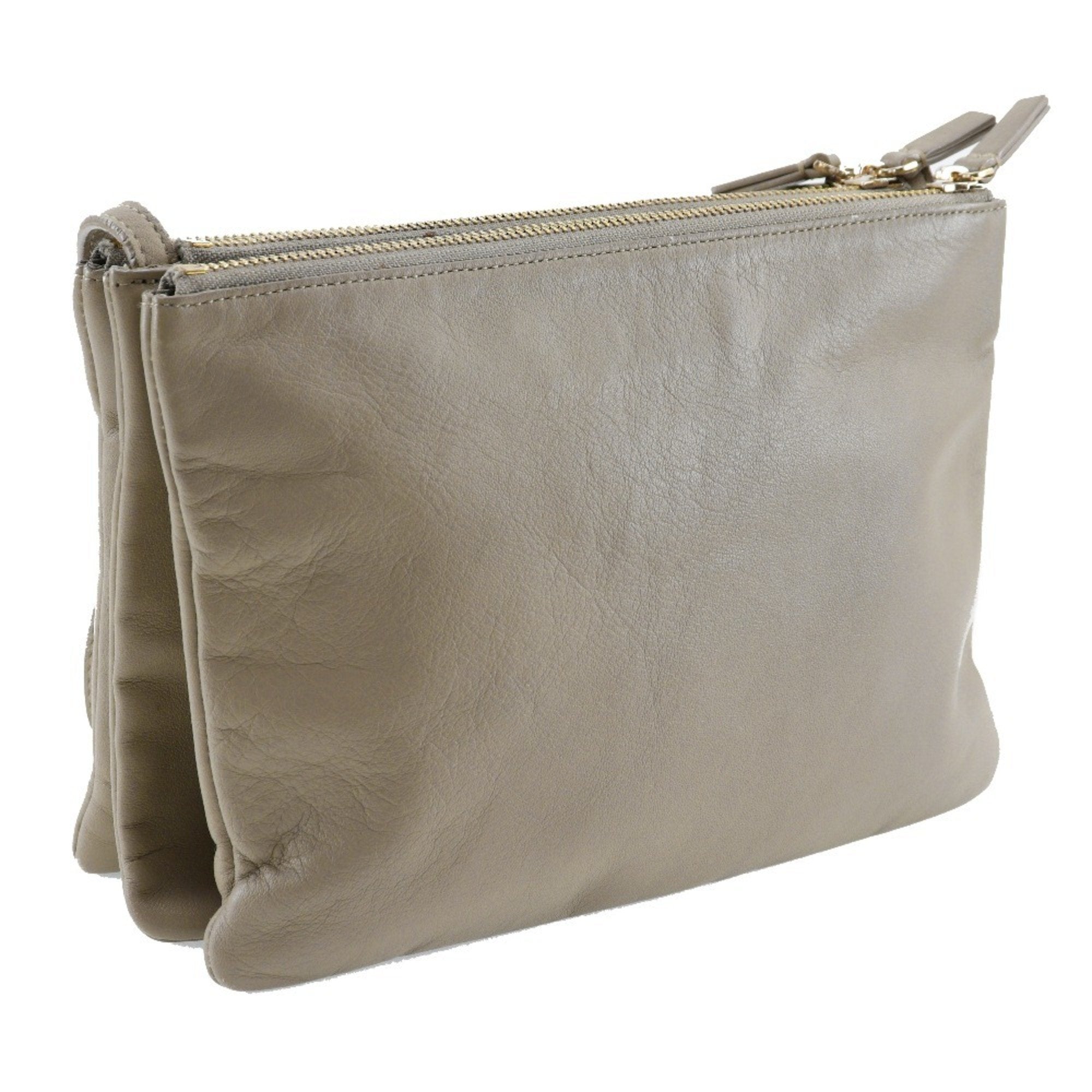 Celine Gray Leather Shoulder Bag