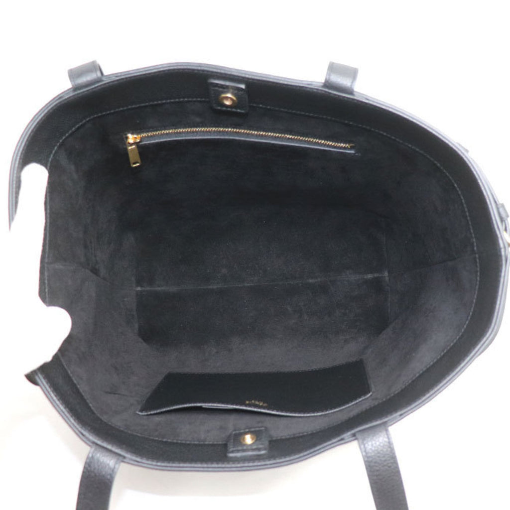 Celine Black Leather Tote Bag
