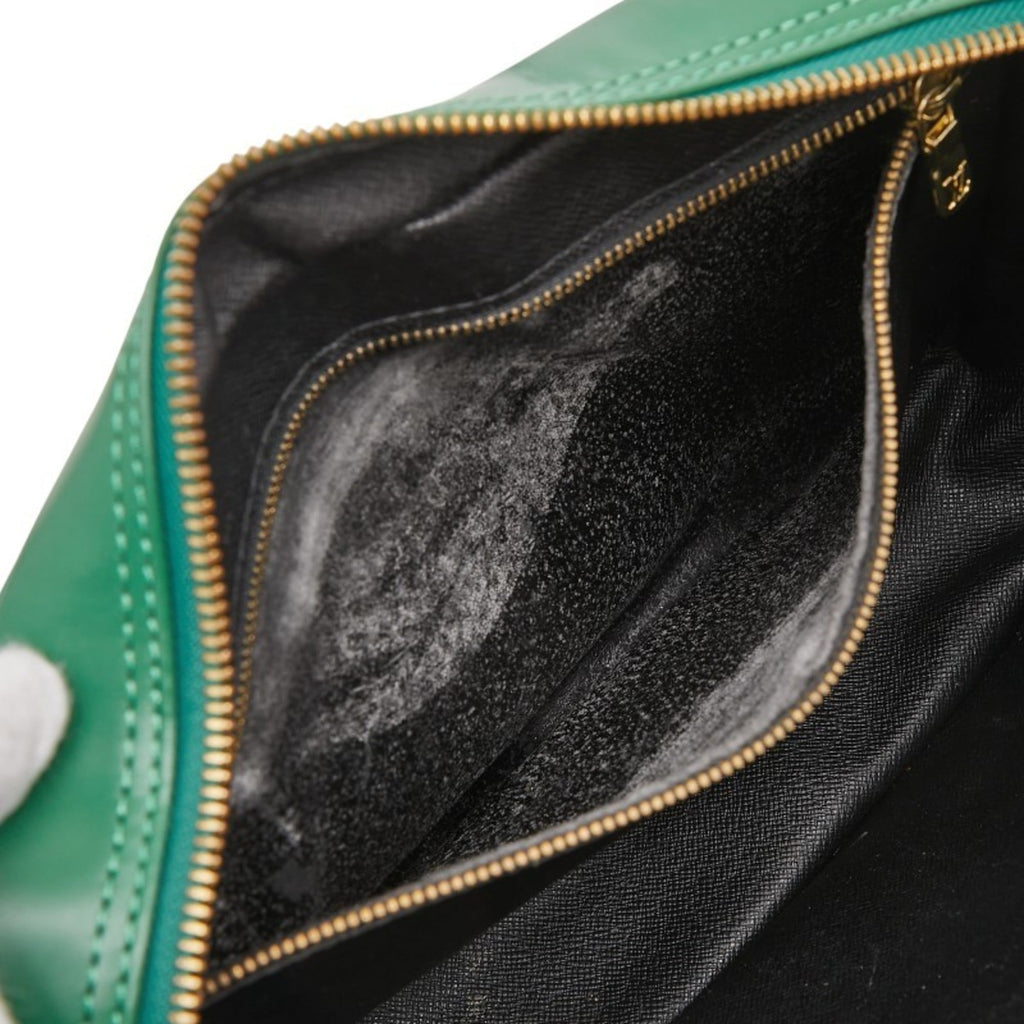 Louis Vuitton Borneo Green Leather Shoulder Bag