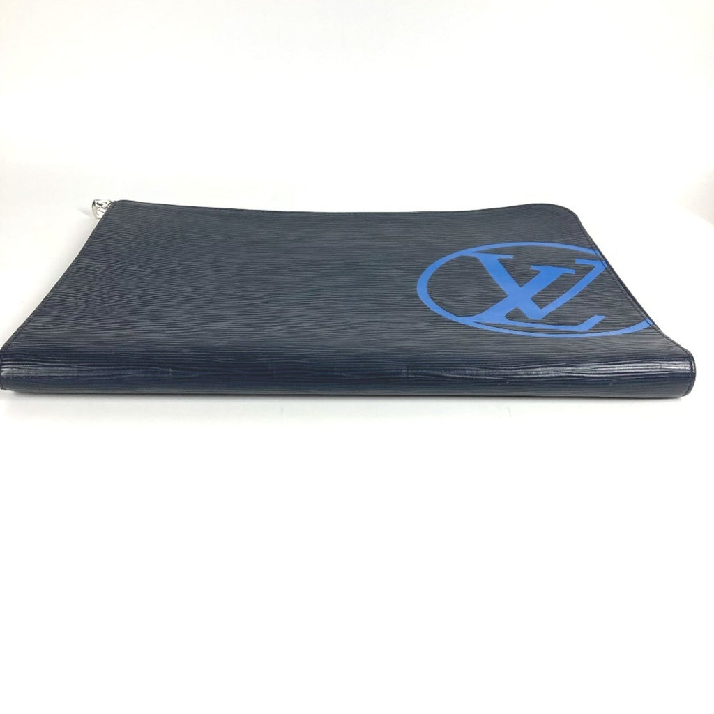 Louis Vuitton Epi Navy Blue Epi Leather Clutch Bag Pochette