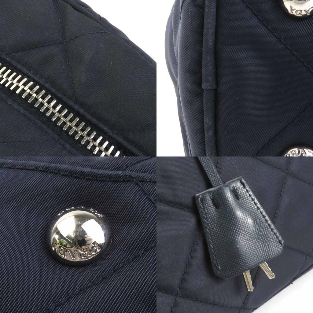 Prada Navy Nylon Shoulder Bag