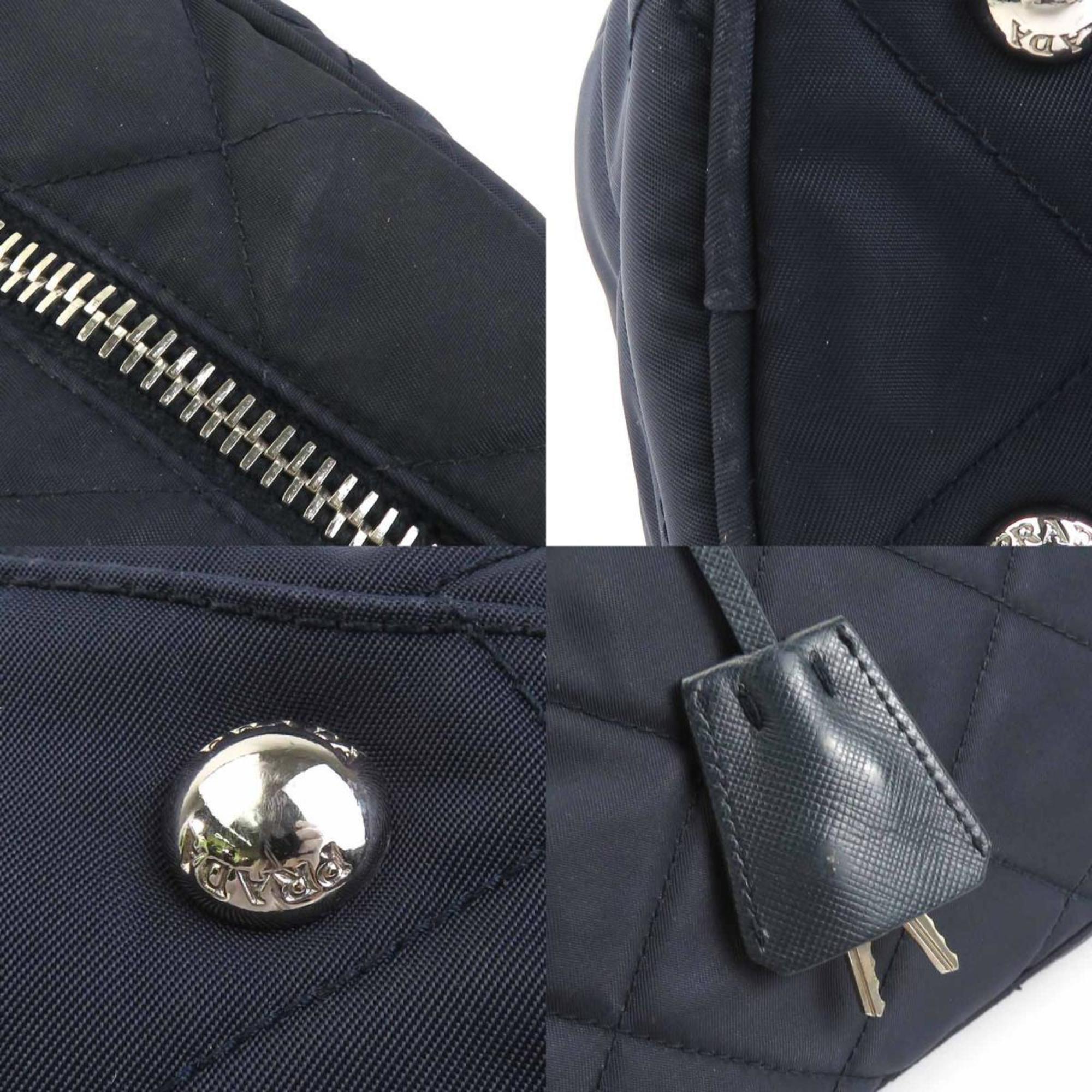 Prada Navy Nylon Shoulder Bag