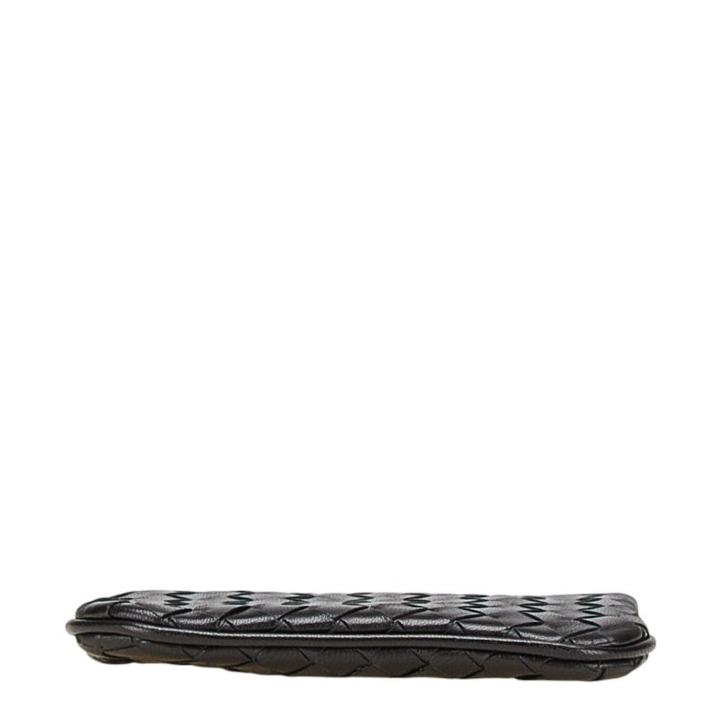 Bottega Veneta Black Leather Coin Purse/Coin Case