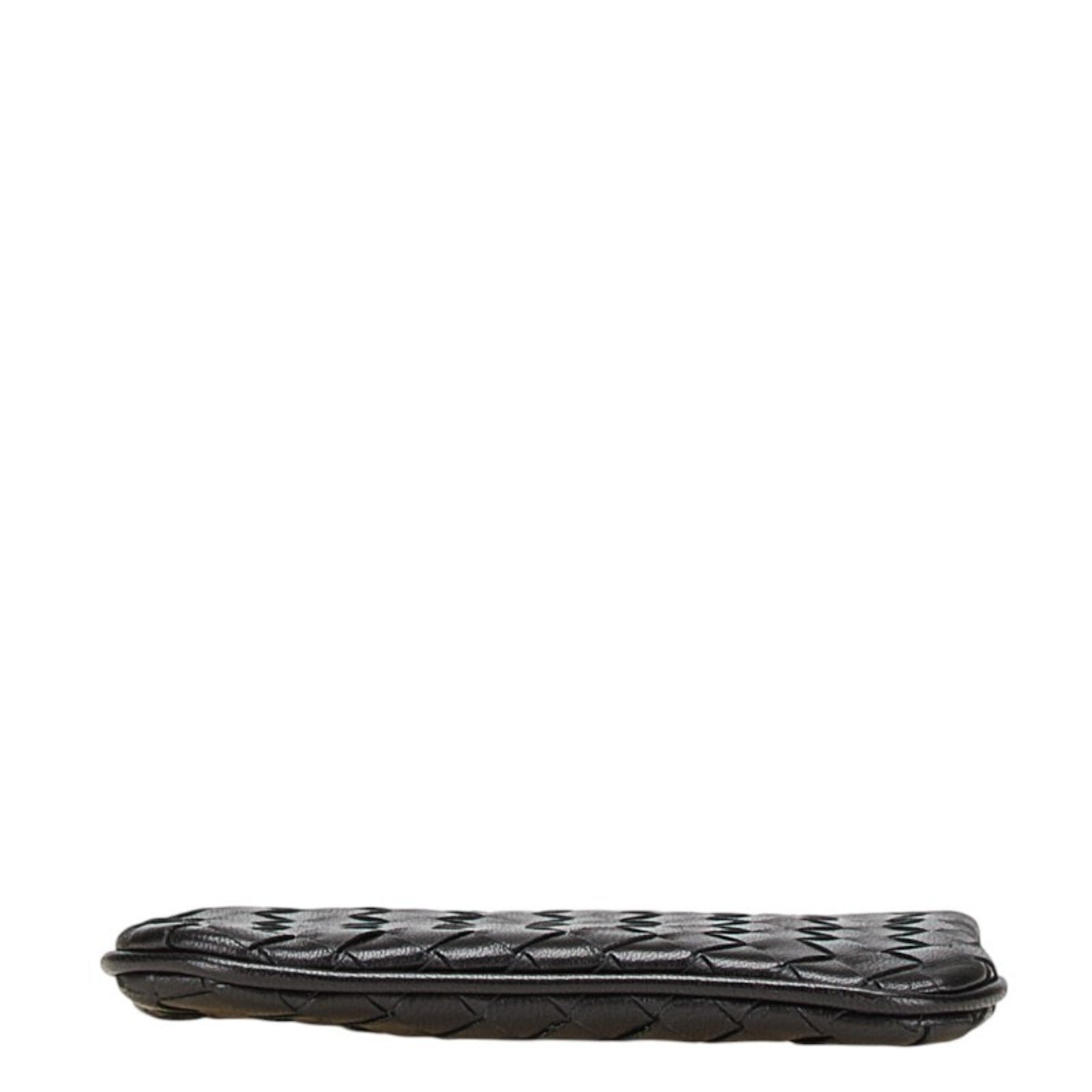 Bottega Veneta Black Leather Coin Purse/Coin Case