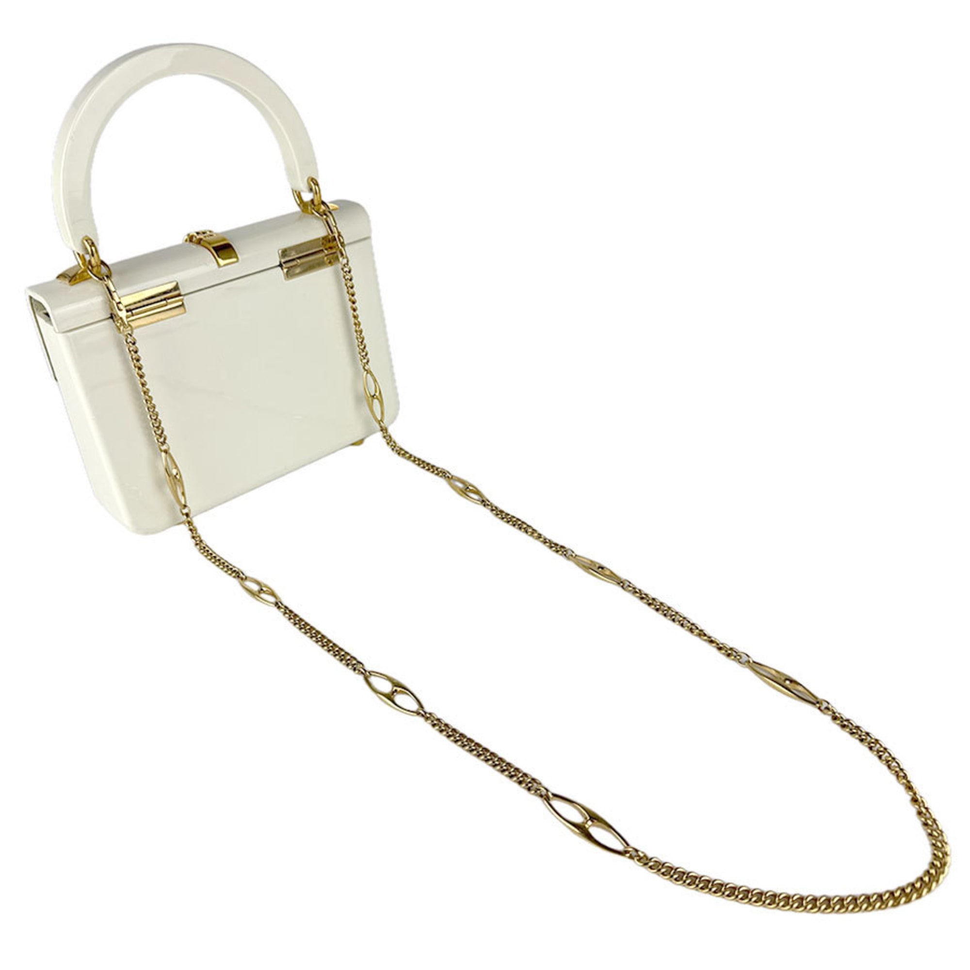 Gucci Ivory Acrylic Handbag Shoulder Bag (Pre-Owned)