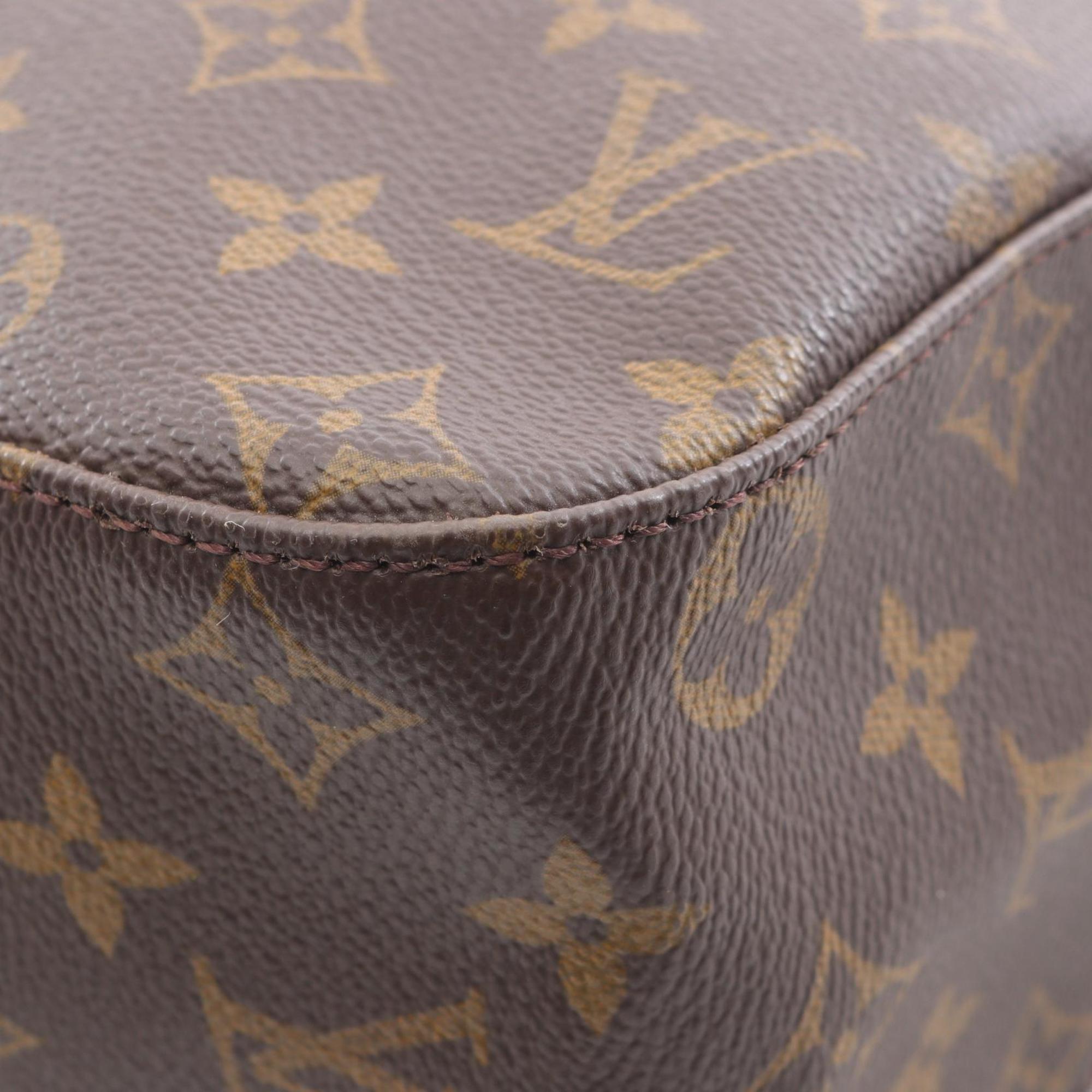 Louis Vuitton Brown Coated Canvas Leather Shoulder Bag