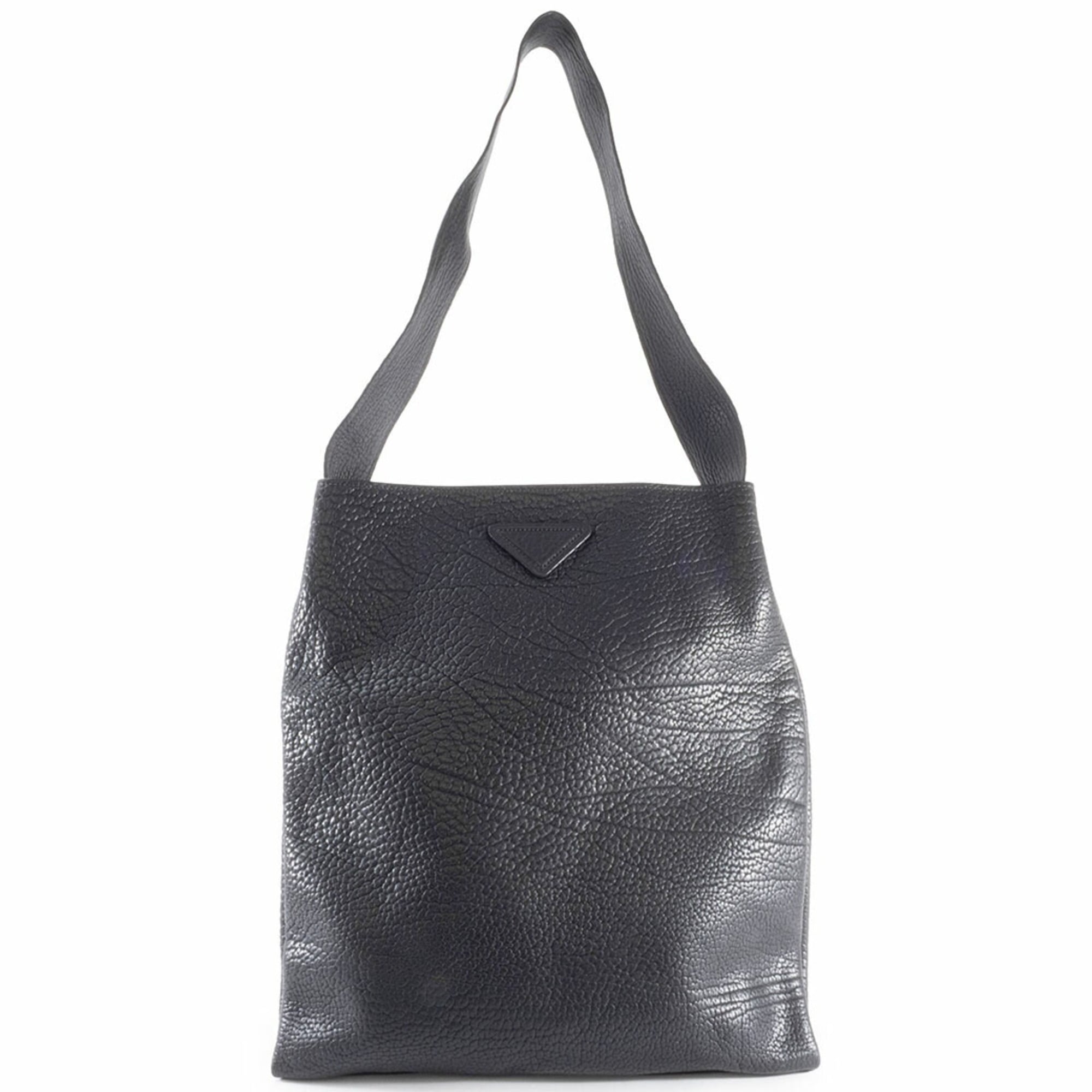 Prada Black Leather Shoulder Bag Tote Bag