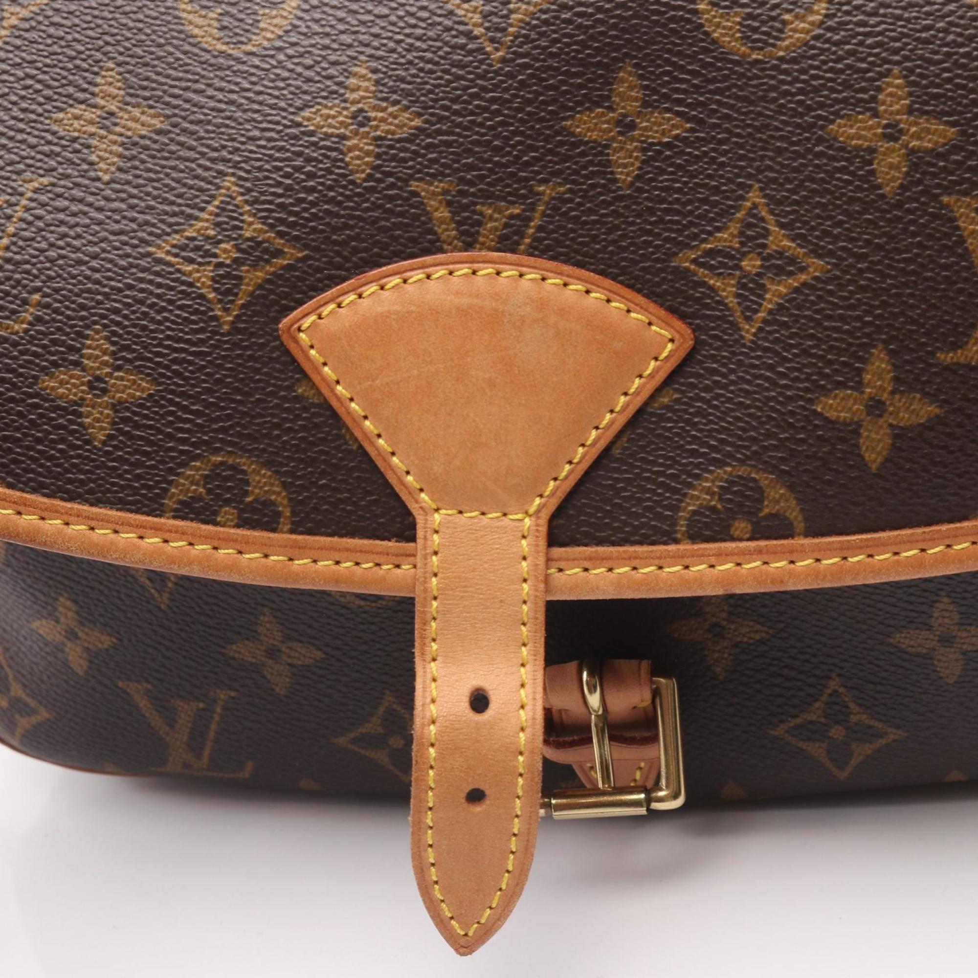 Louis Vuitton Brown Monogram Coated Canvas Leather Shoulder Bag