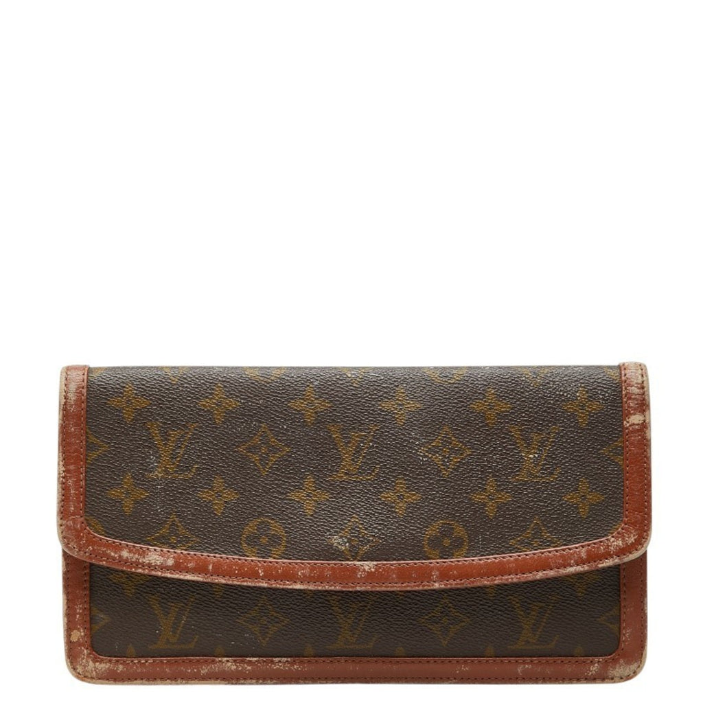 Louis Vuitton Brown Pvc Leather Clutch Bag Pochette