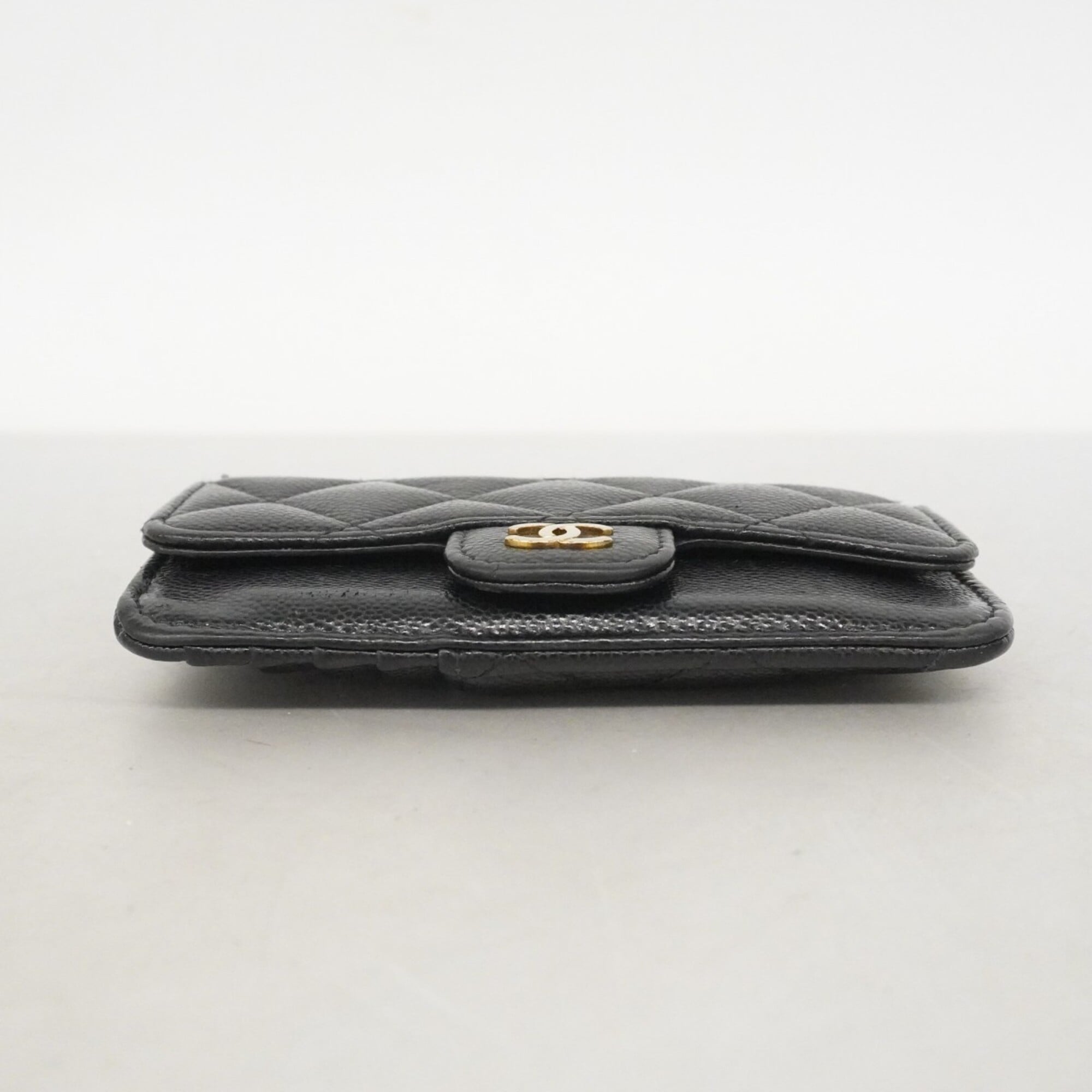 Chanel Black Grained Calfskin Coin Purse/Coin Case