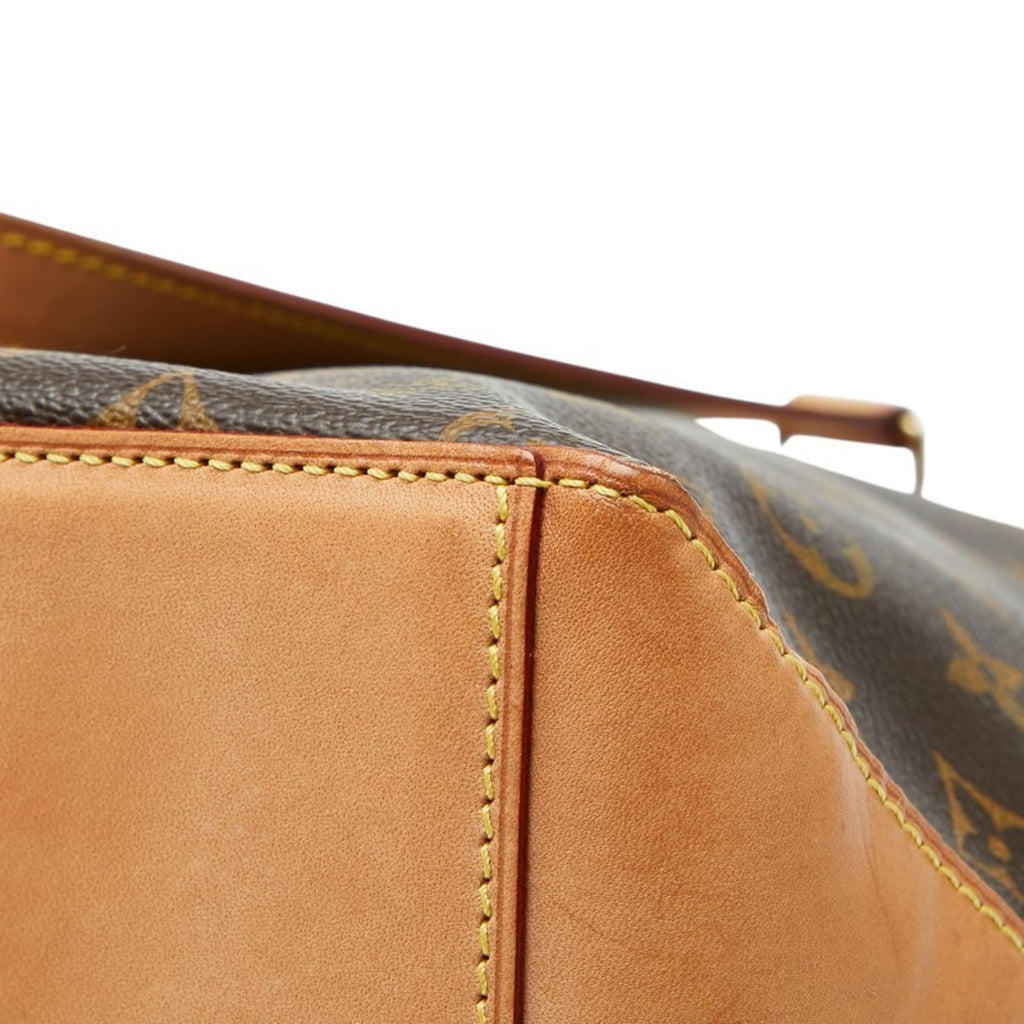 Louis Vuitton Brown Pvc Leather Shoulder Bag Tote Bag