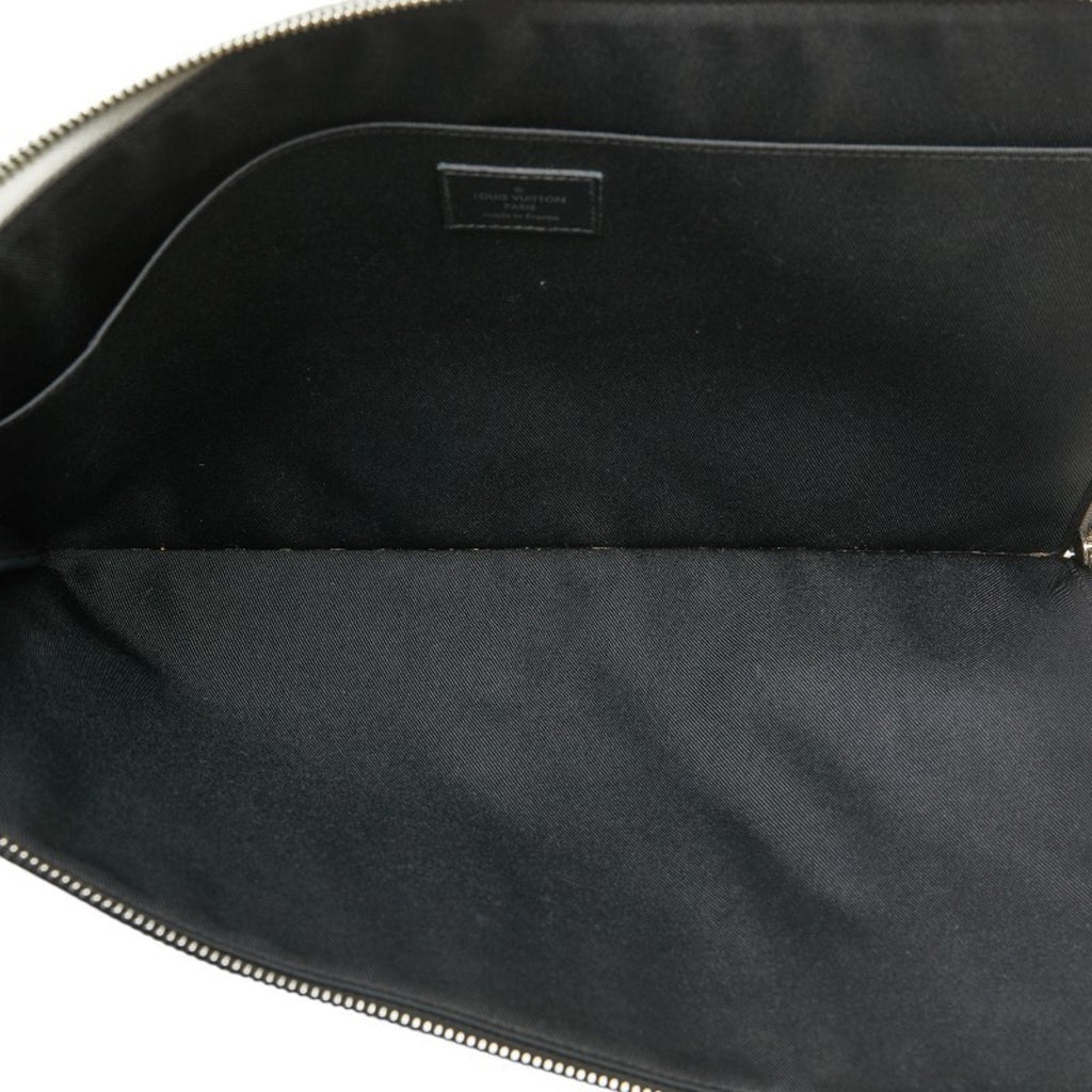 Louis Vuitton Monogram Eclipse Black Monogram Eclipse White Pvc Leather Clutch Bag Pochette