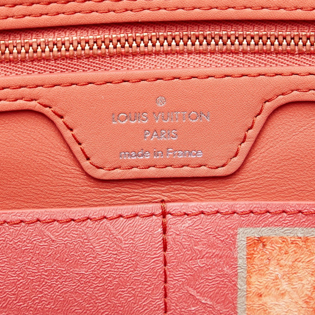 Louis Vuitton Masters Collection Multi-Color Pink Poppy Petal Pvc Leather Tote Bag
