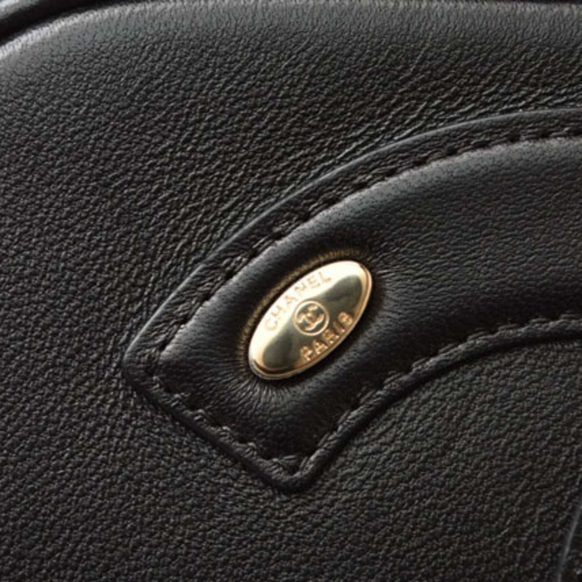 Chanel Black Leather Shoulder Bag