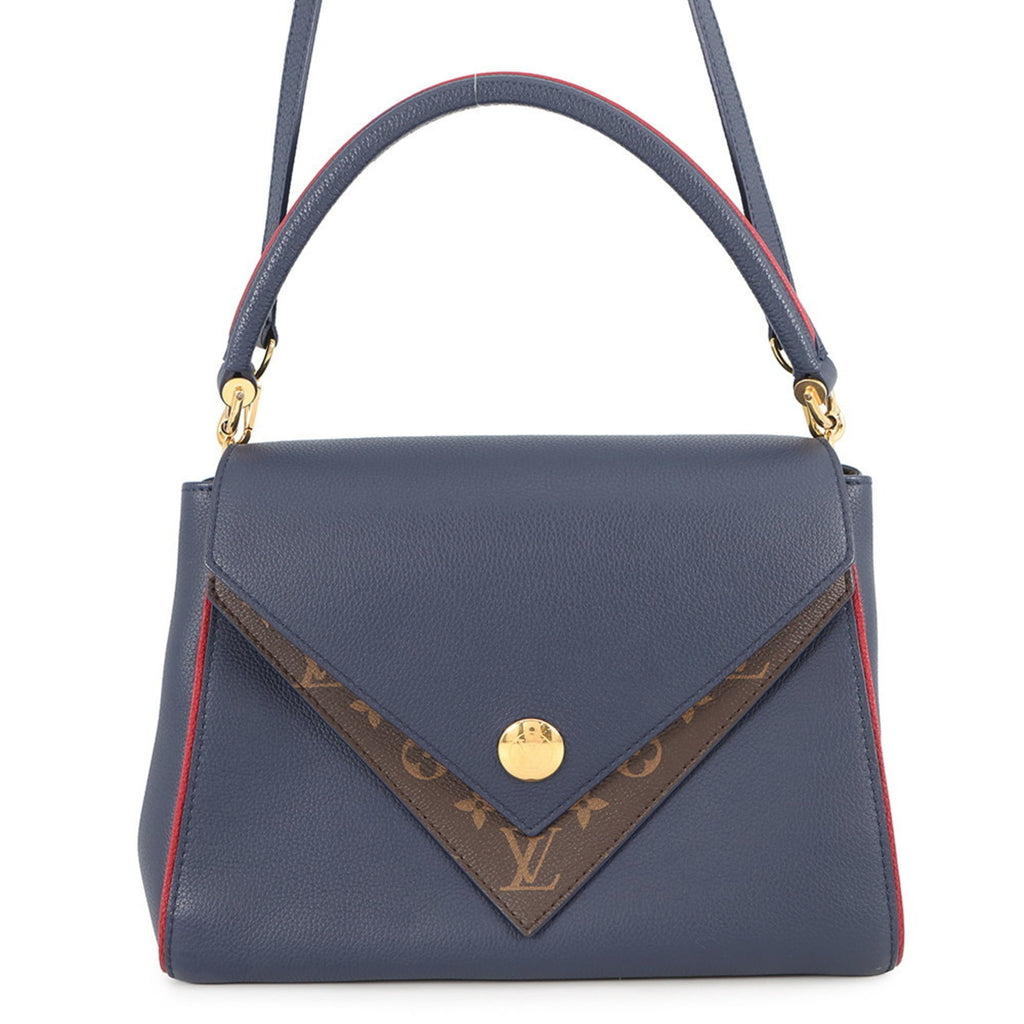 Louis Vuitton Monogram Navy Blue Leather Handbag