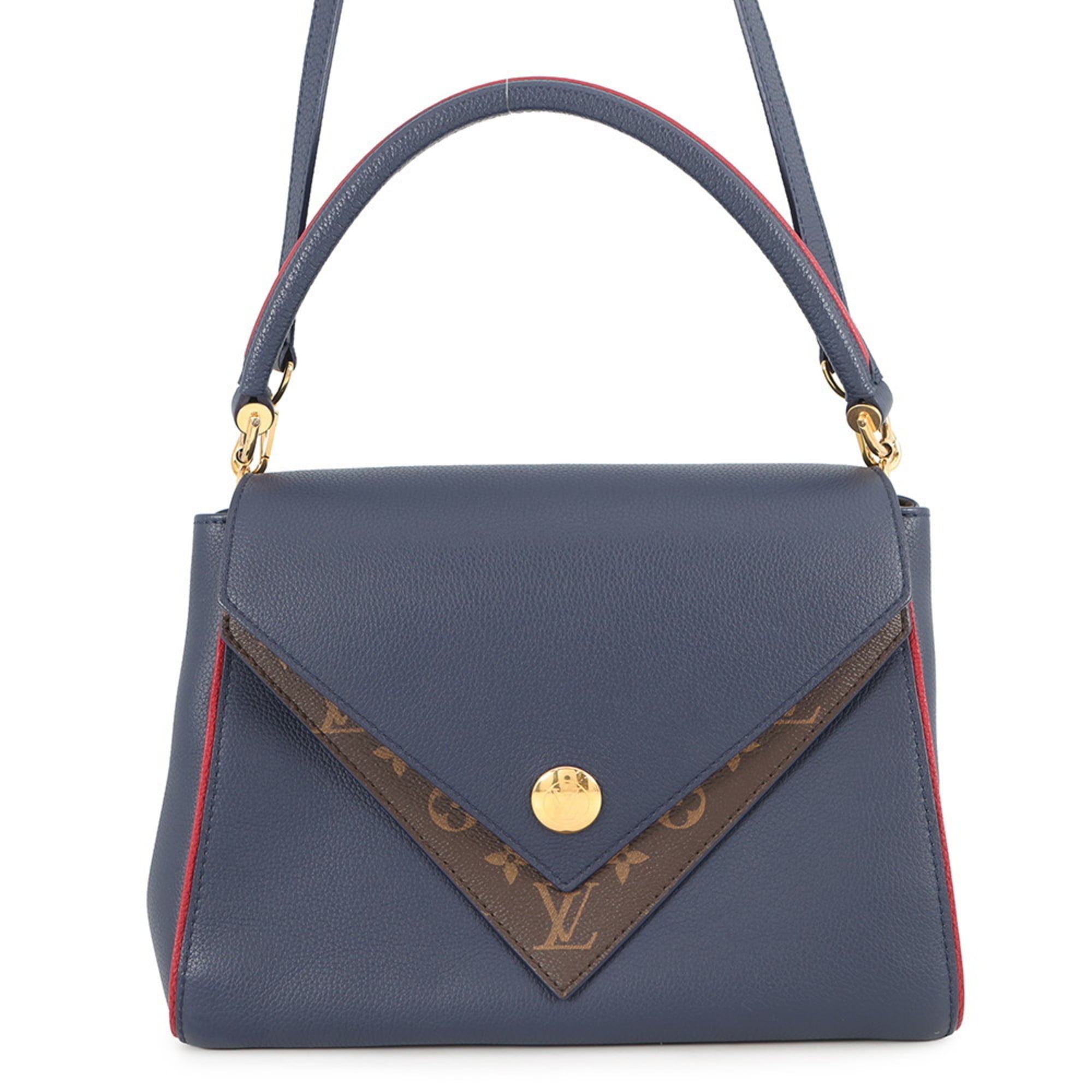 Louis Vuitton Monogram Navy Blue Leather Handbag