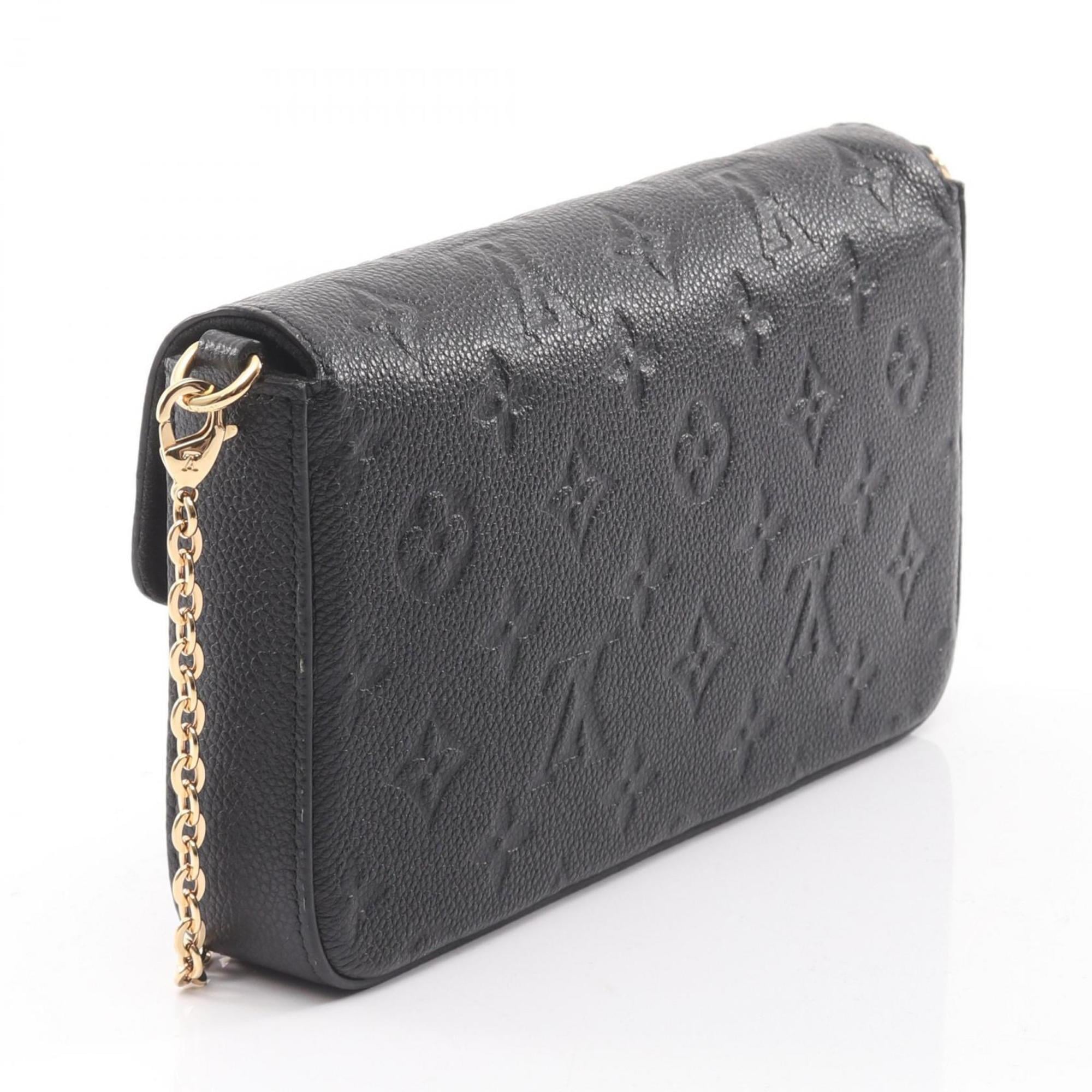 Louis Vuitton Black Noir Monogram Empreinte Pochette Shoulder Bag