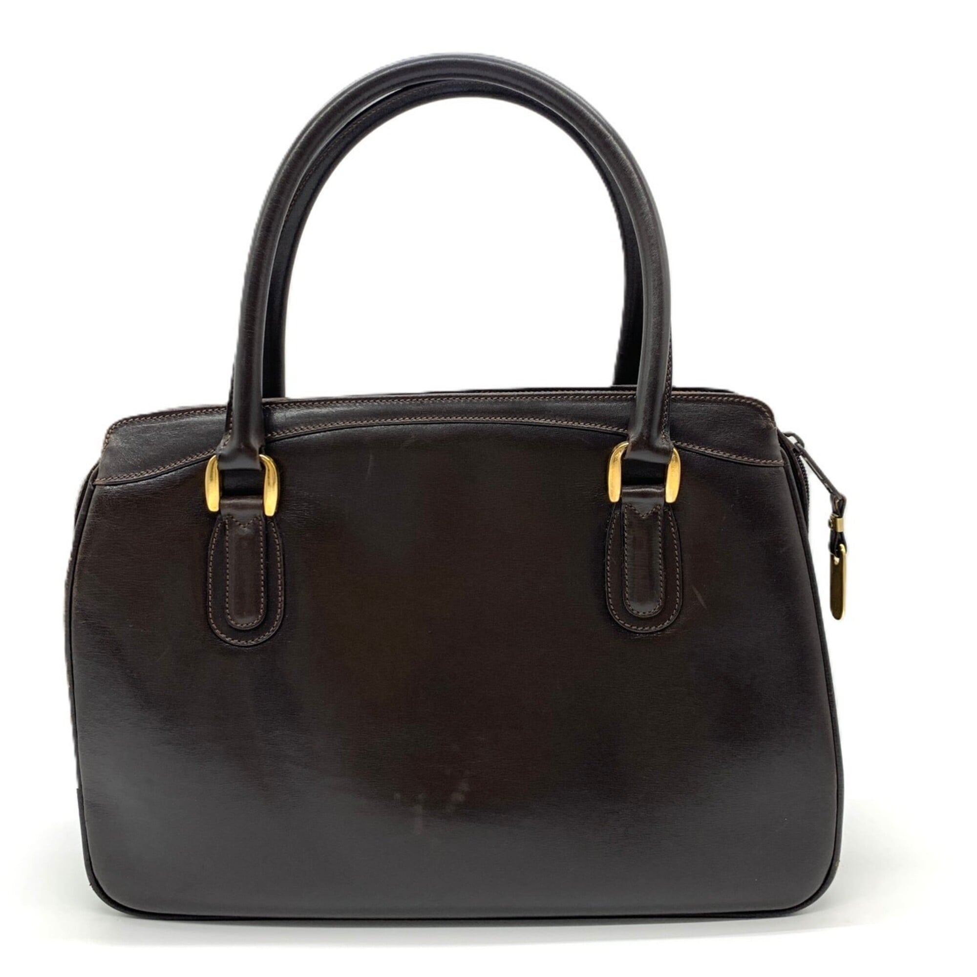 Gucci Dark Brown Leather Handbag (Pre-Owned)